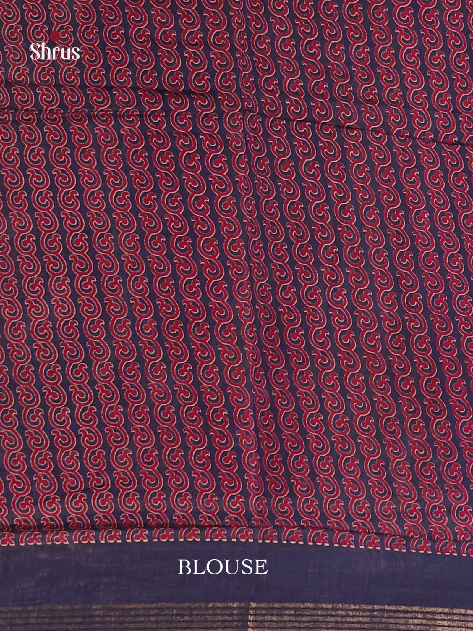 Maroon & Blue - Art Modal Saree - Shop on Shrus.com