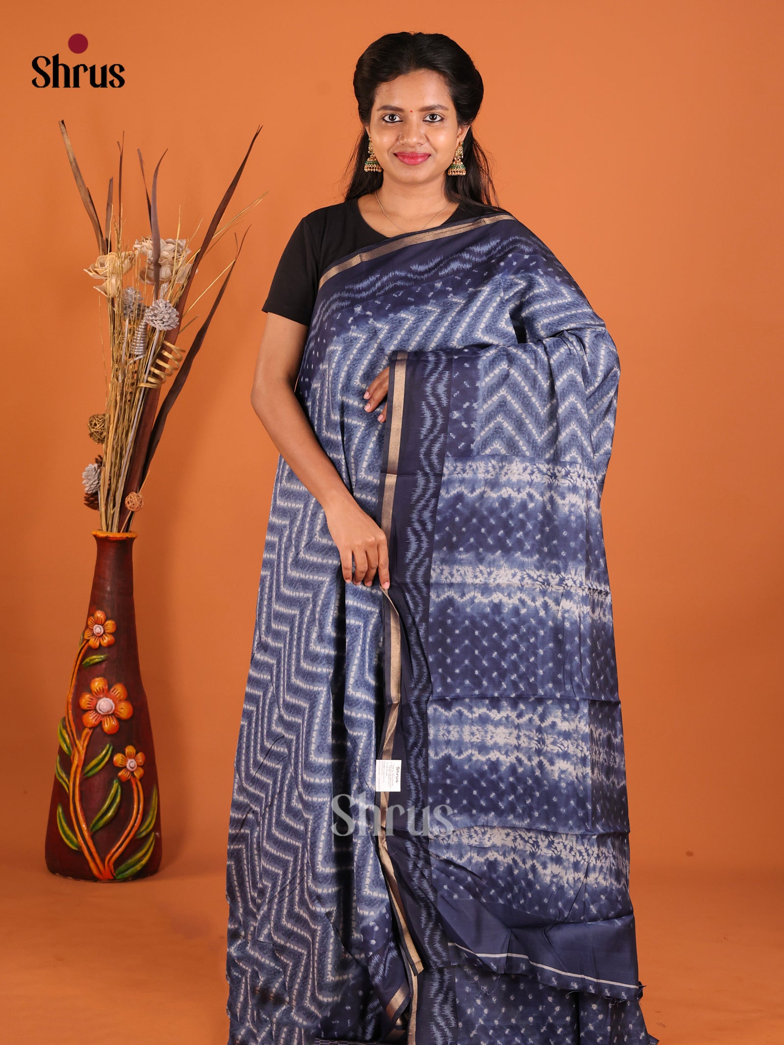 Blue - Art Modal Saree
