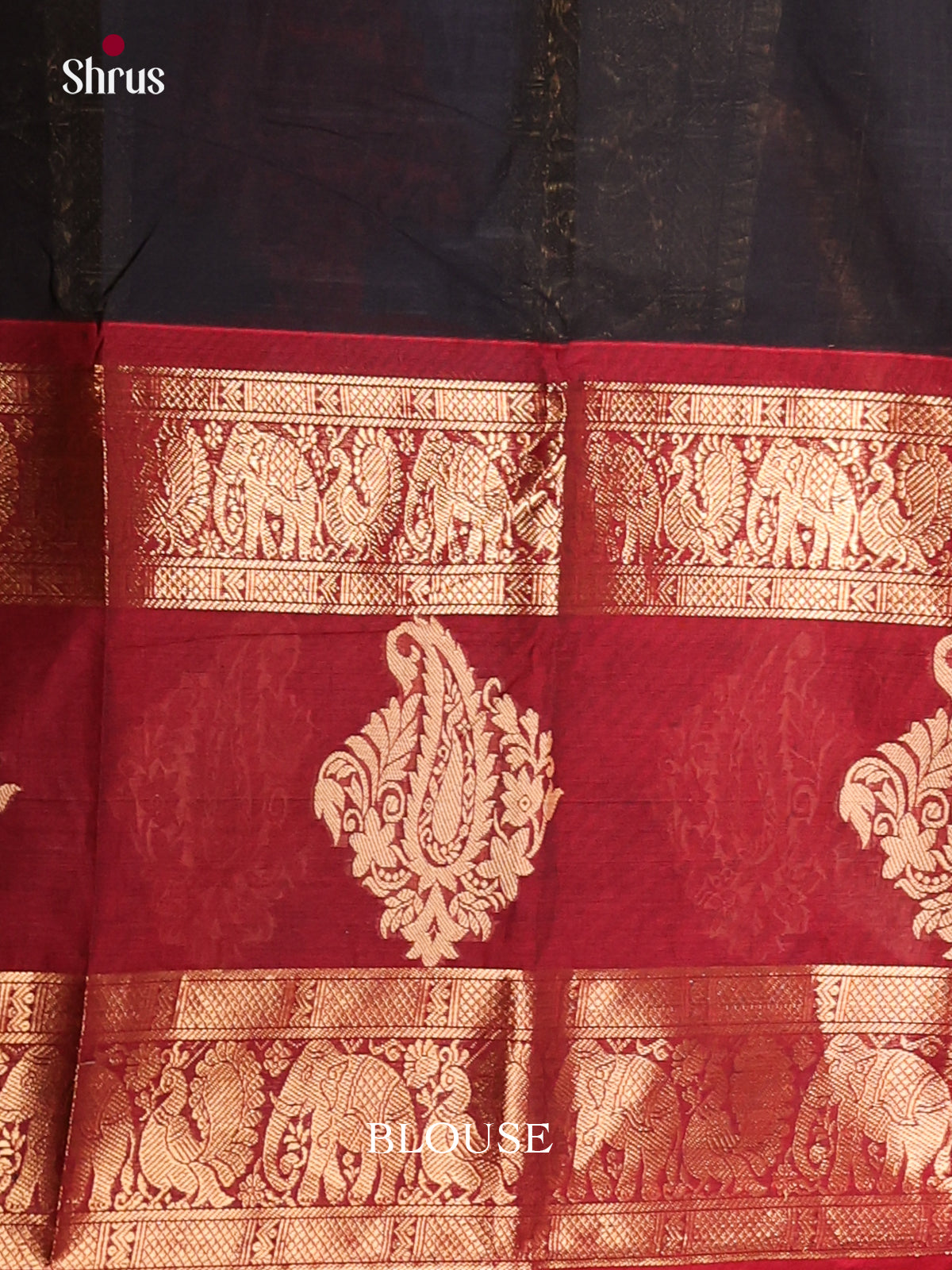 Black & Maroon - Chettinad Cotton Saree