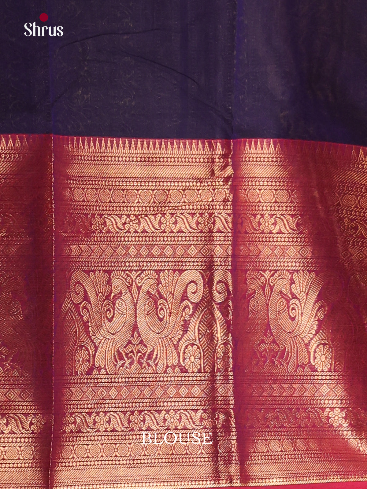 Blue & Maroon - Chettinad Cotton Saree