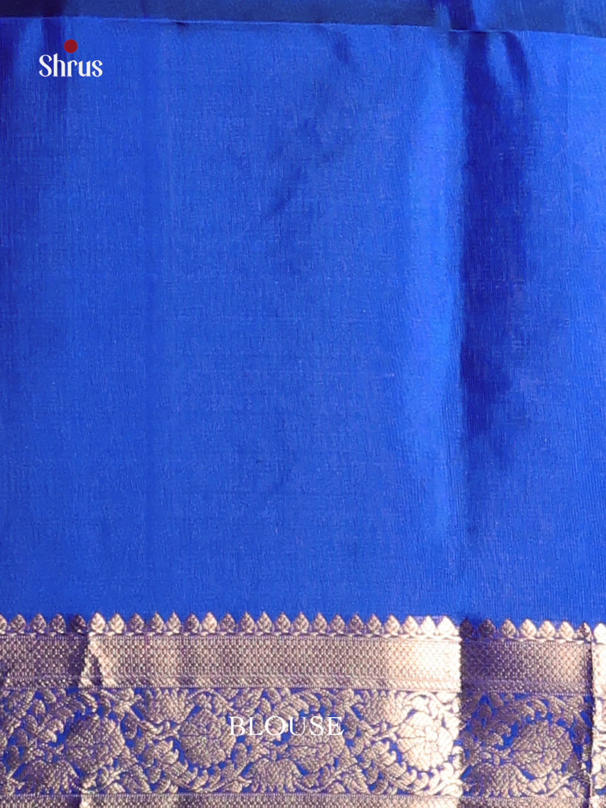 Blue Single Tone Soft Silk Saree with rich traditional zari border