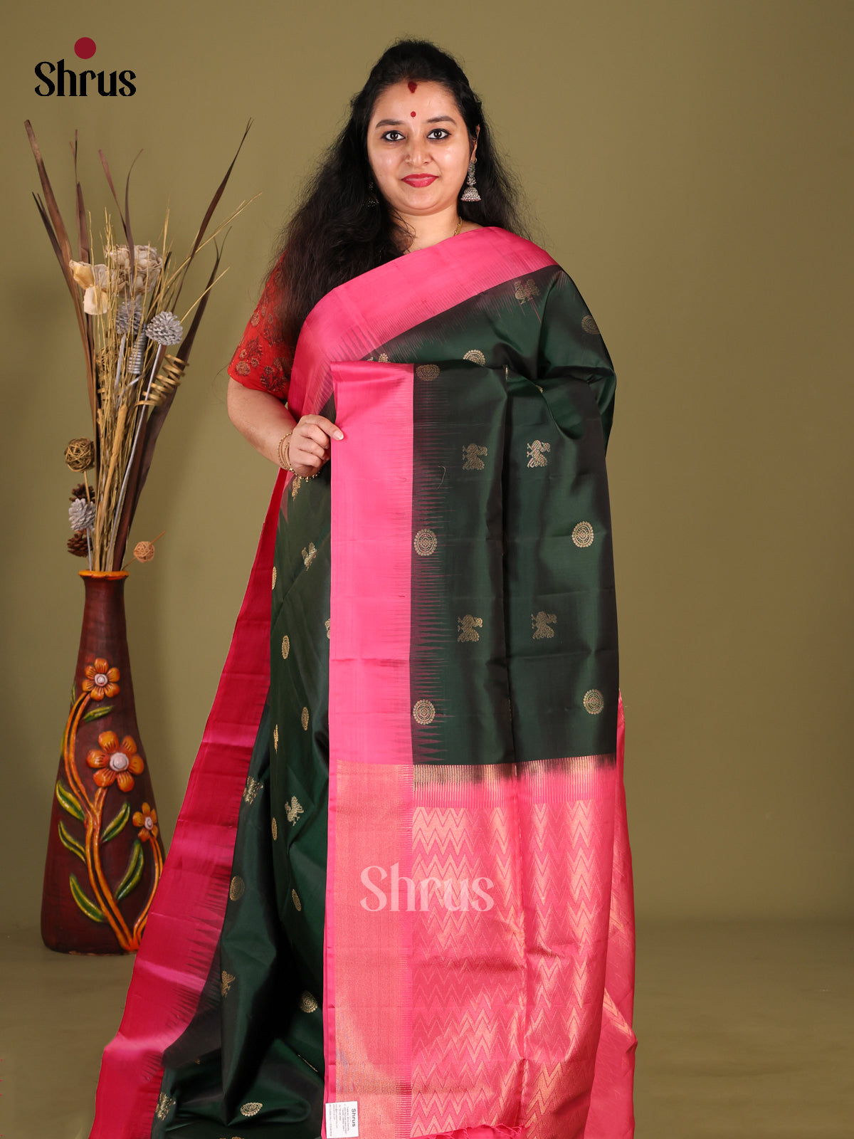 DHS21101-Soft Silk Saree - Shop on Shrus.com