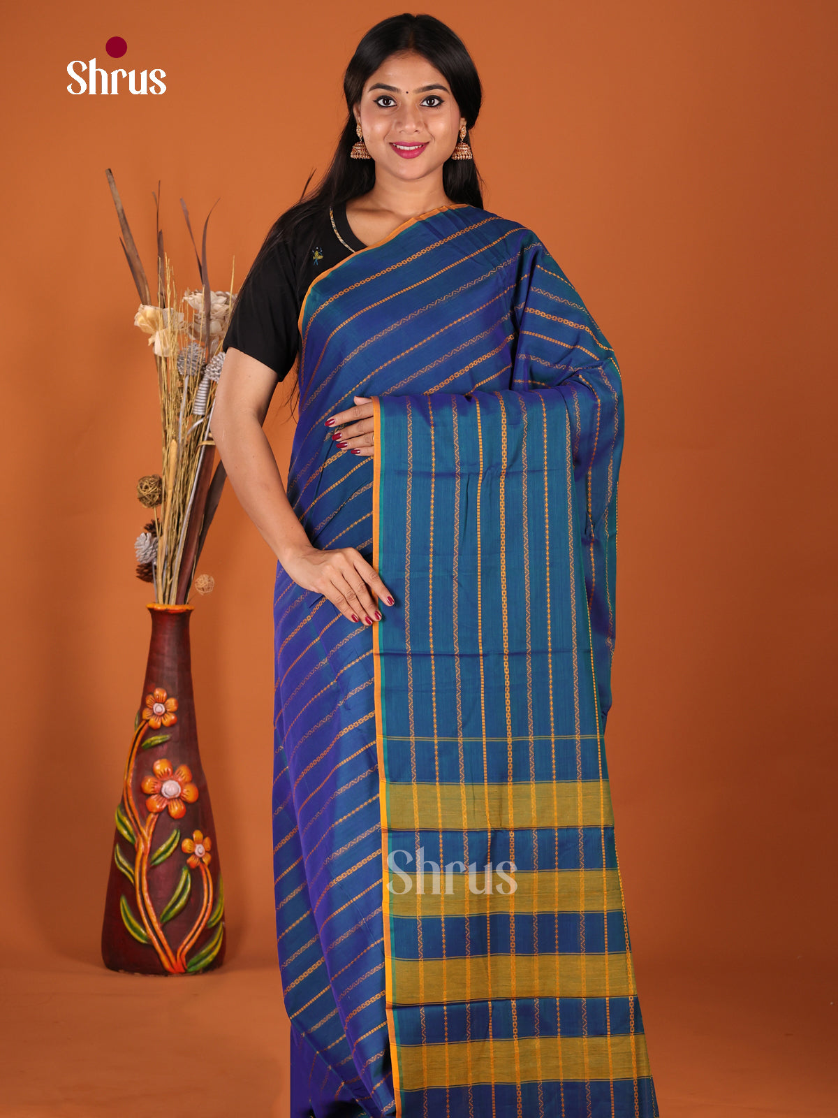 Blue - Narayanpet Cotton Saree