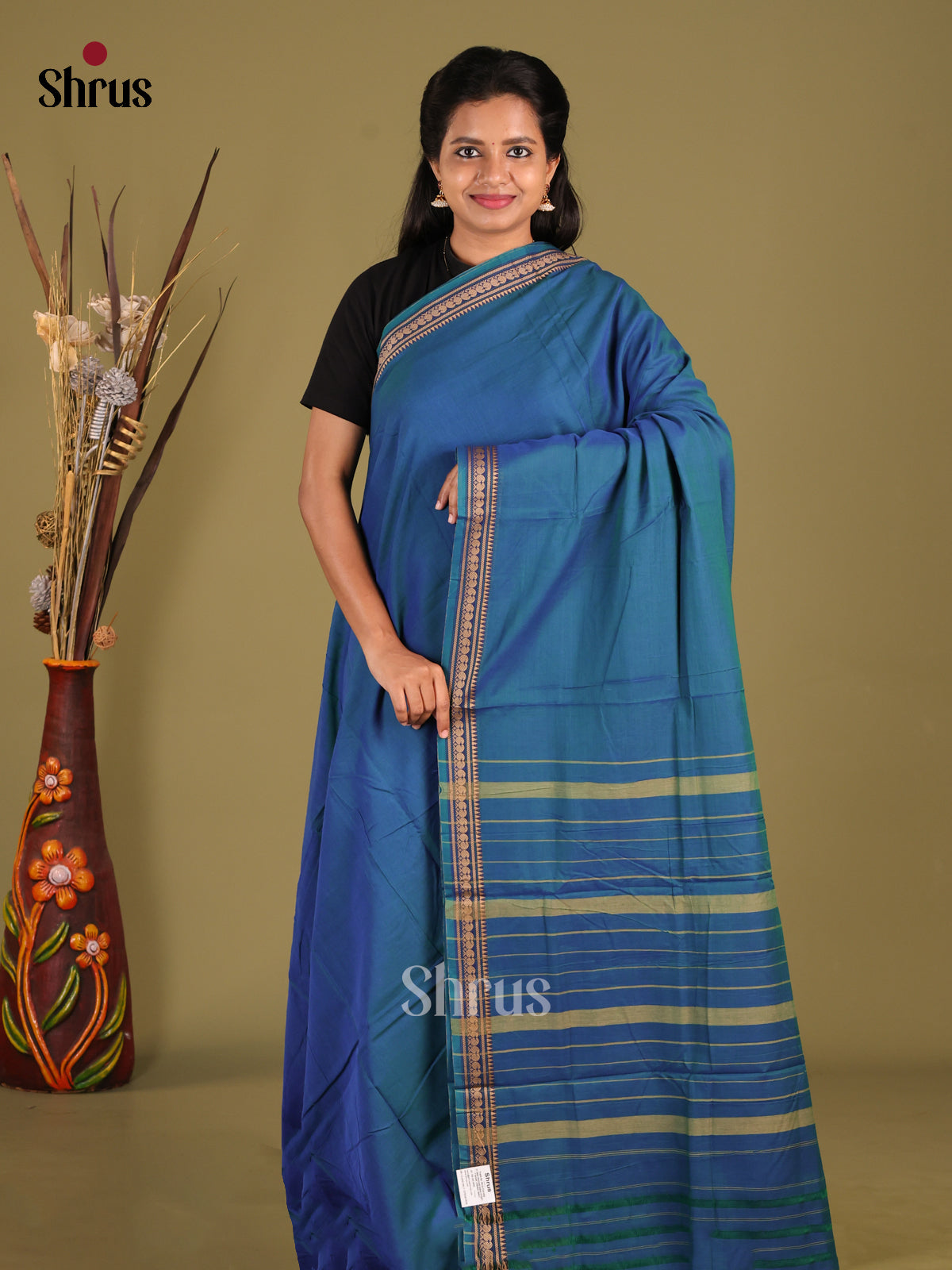 Blue - Narayanpet Cotton Saree