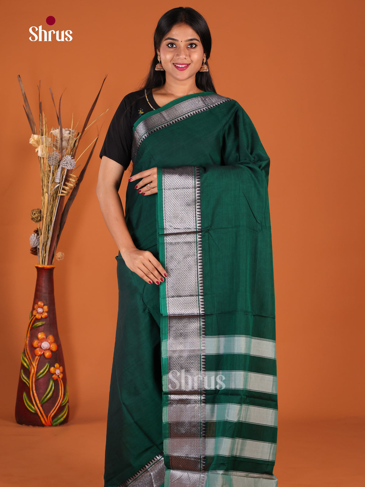 Green  - Narayanpet Cotton Saree