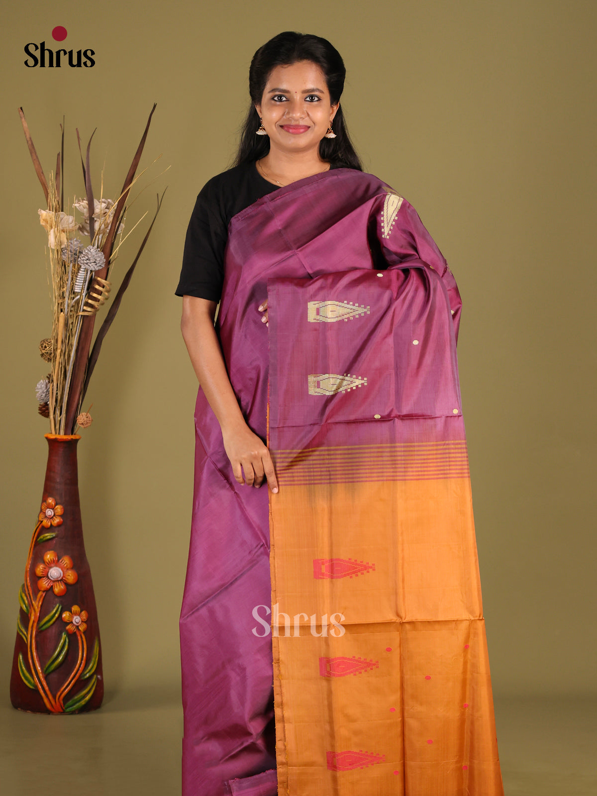 DHS22010 - Banana Pith Saree - Shop on Shrus.com