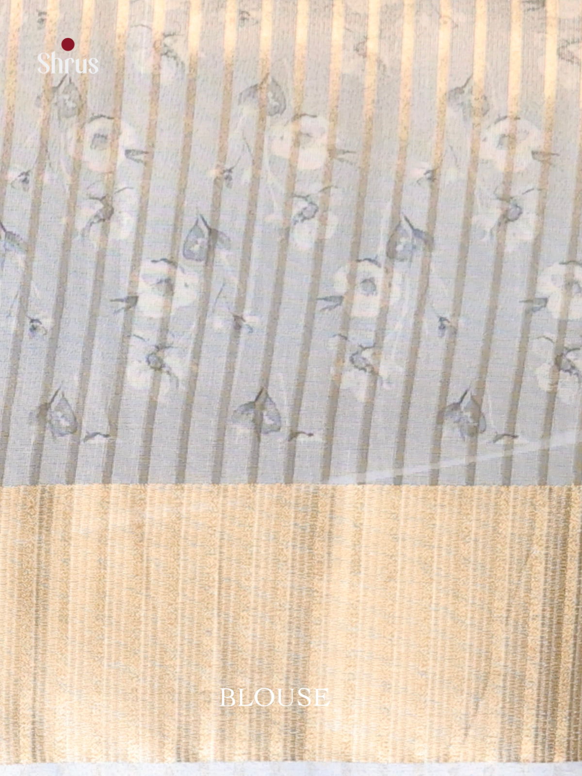 Grey - Semi Organza Saree - Shop on Shrus.com