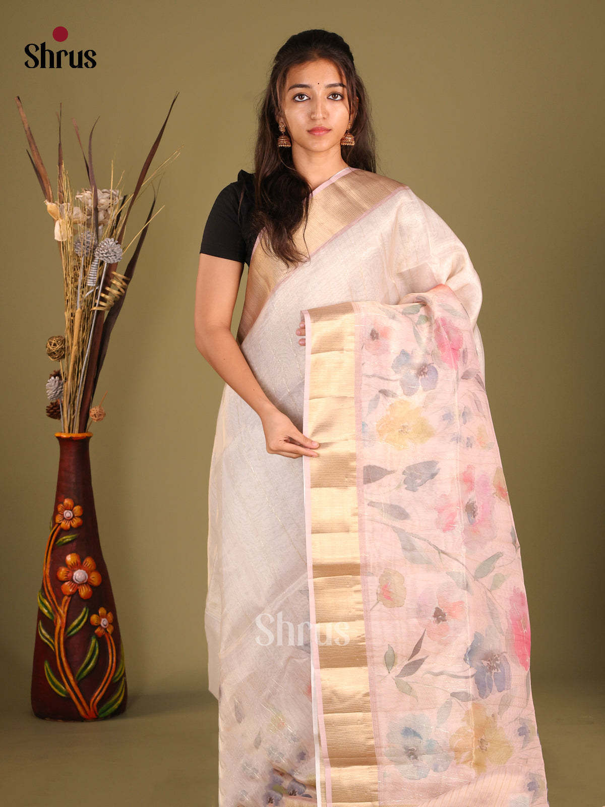 Mild Lavender- Semi Organza Saree
