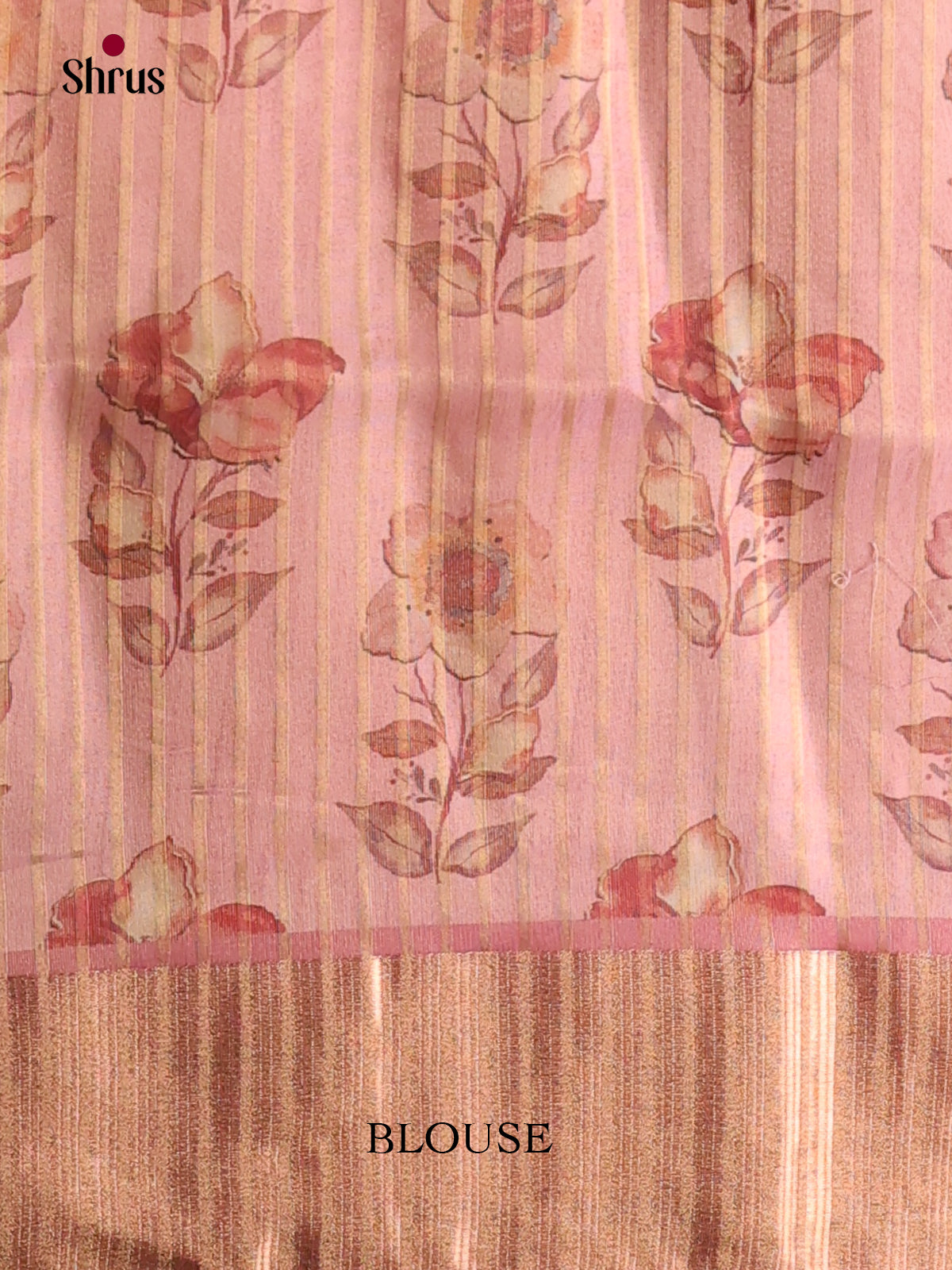 Pink - Semi Organza Saree - Shop on Shrus.com
