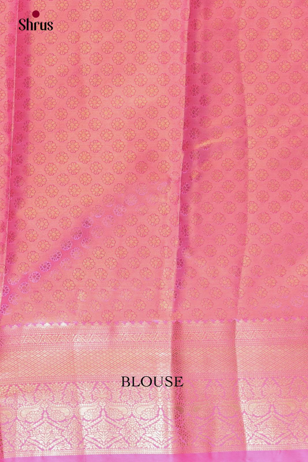 Dusty Pink & Pink - Kanchipuram-halfpure Saree - Shop on Shrus.com