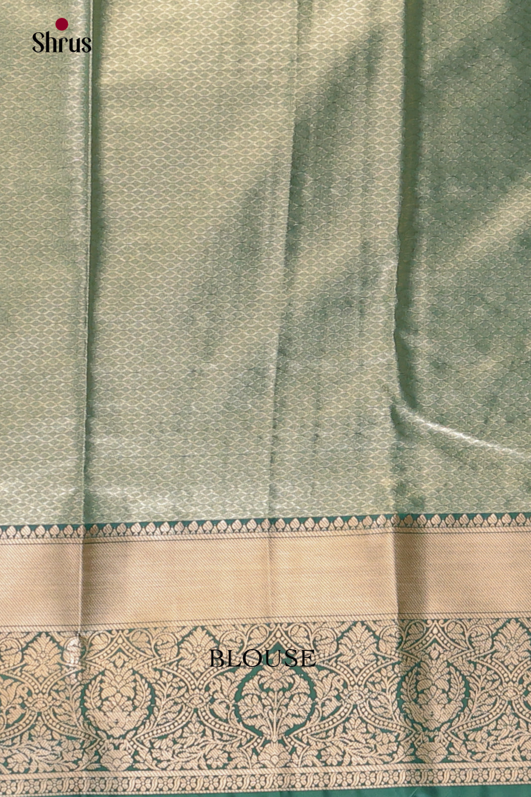 Light Green & Green - Kanchipuram-halfpure Saree 2