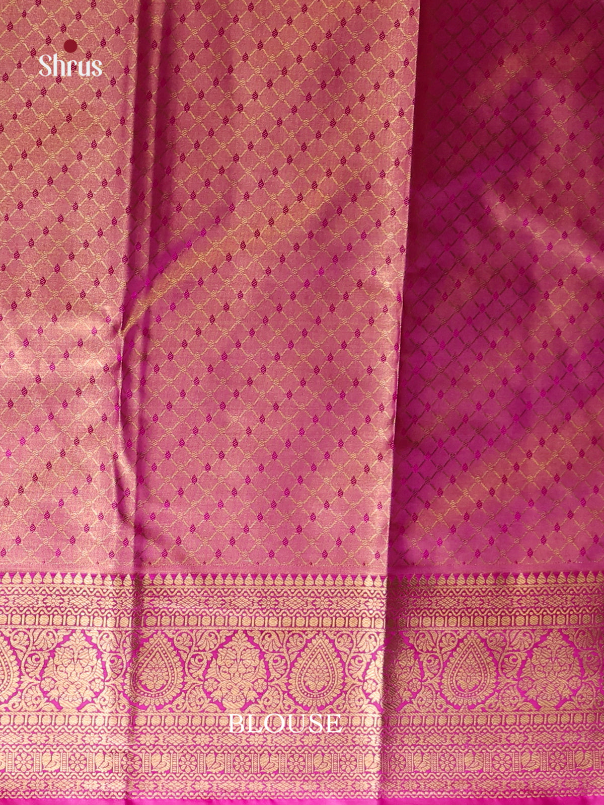 Rust & Purple - Kanchipuram-halfpure Saree - Shop on Shrus.com