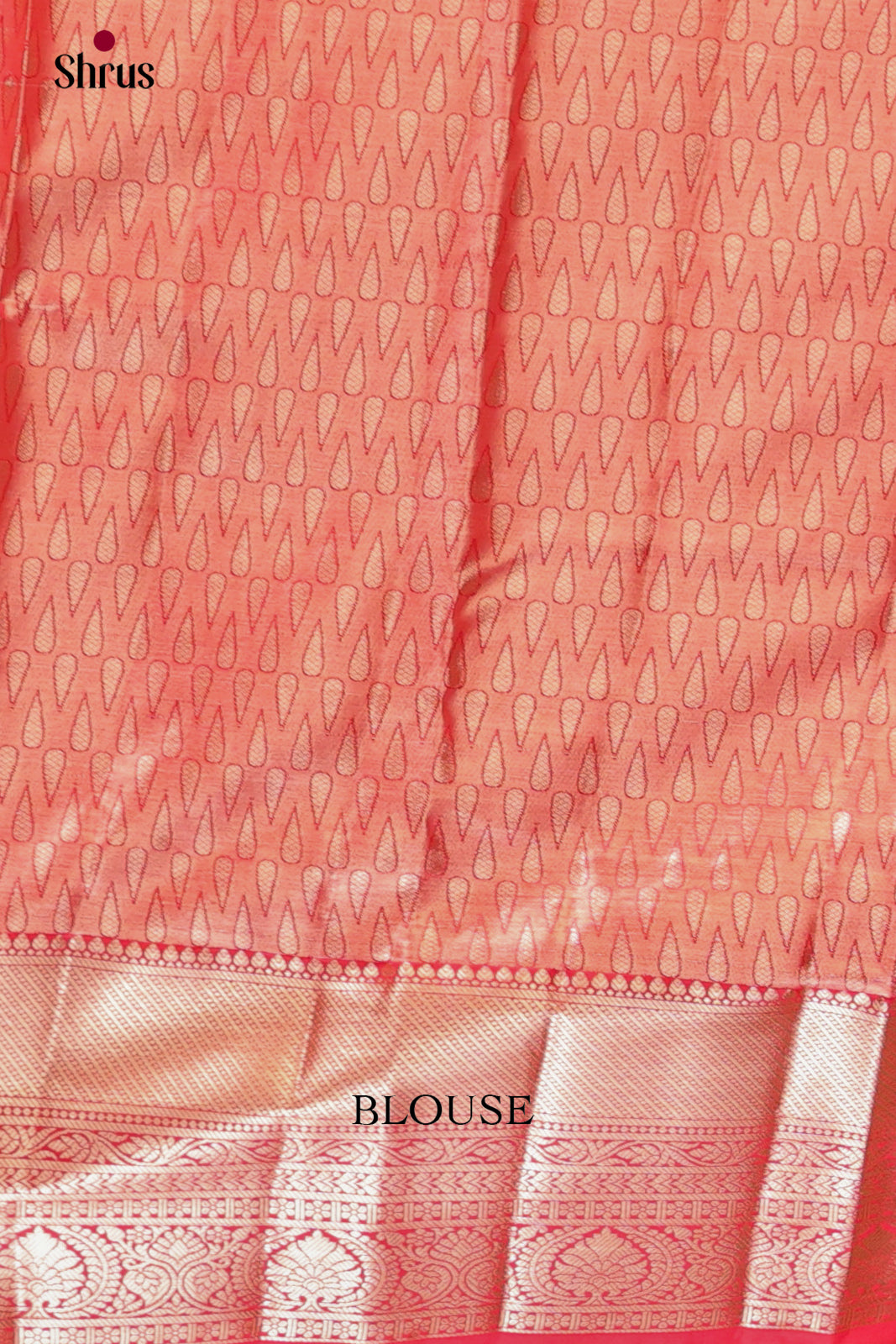 White & Red- Kanchipuram-halfpure Saree - Shop on Shrus.com