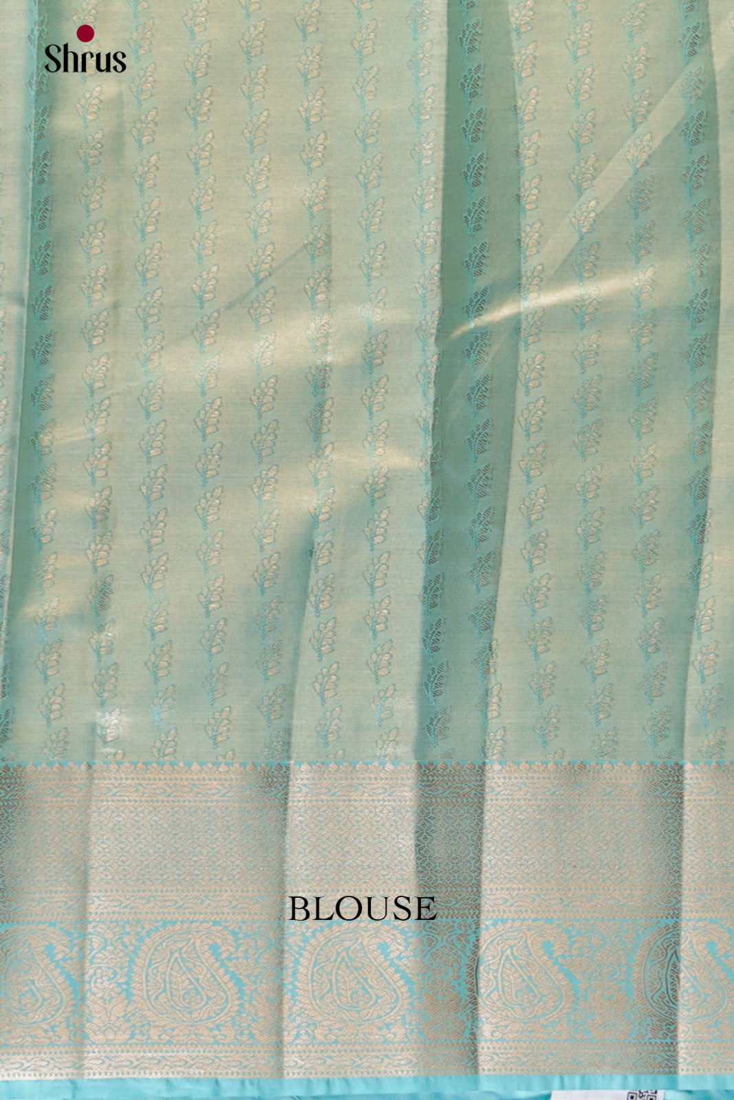 Pastel Green & Blue - Kanchipuram-halfpure Saree - Shop on Shrus.com