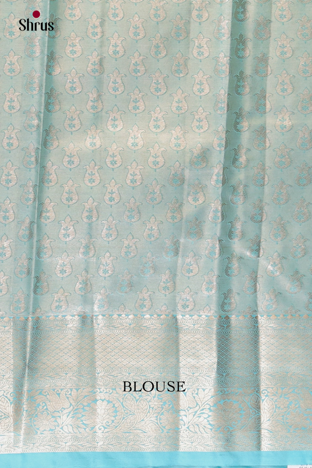 Onion Pink & Blue - Kanchipuram-halfpure Saree - Shop on Shrus.com