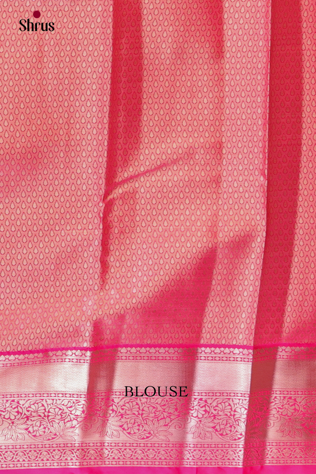 Pastel Green & Pink - Kanchipuram-halfpure Saree - Shop on Shrus.com