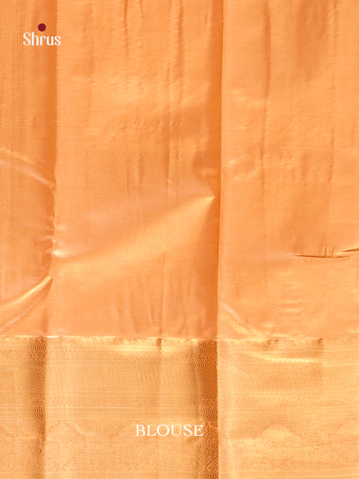Peach (Single Tone)- Kanchipuram-halfpure Saree 2