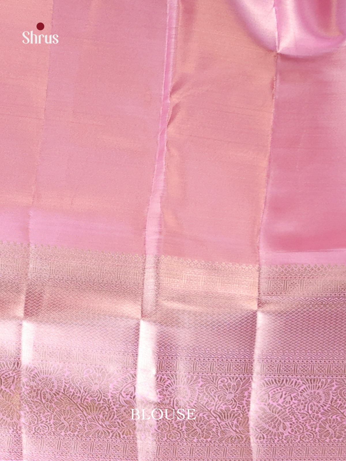 Pink(Single Tone)- Kanchipuram-halfpure Saree - Shop on Shrus.com