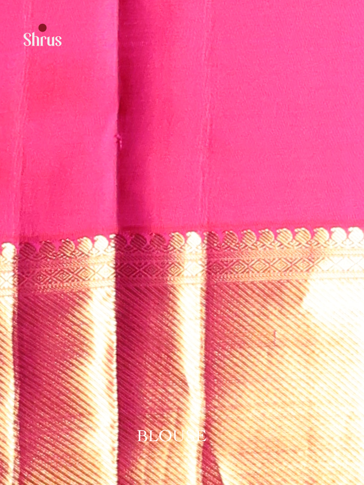 Charming Pink Kanjivaram Saree with floral nestling brocade & Zari Woven Border -2