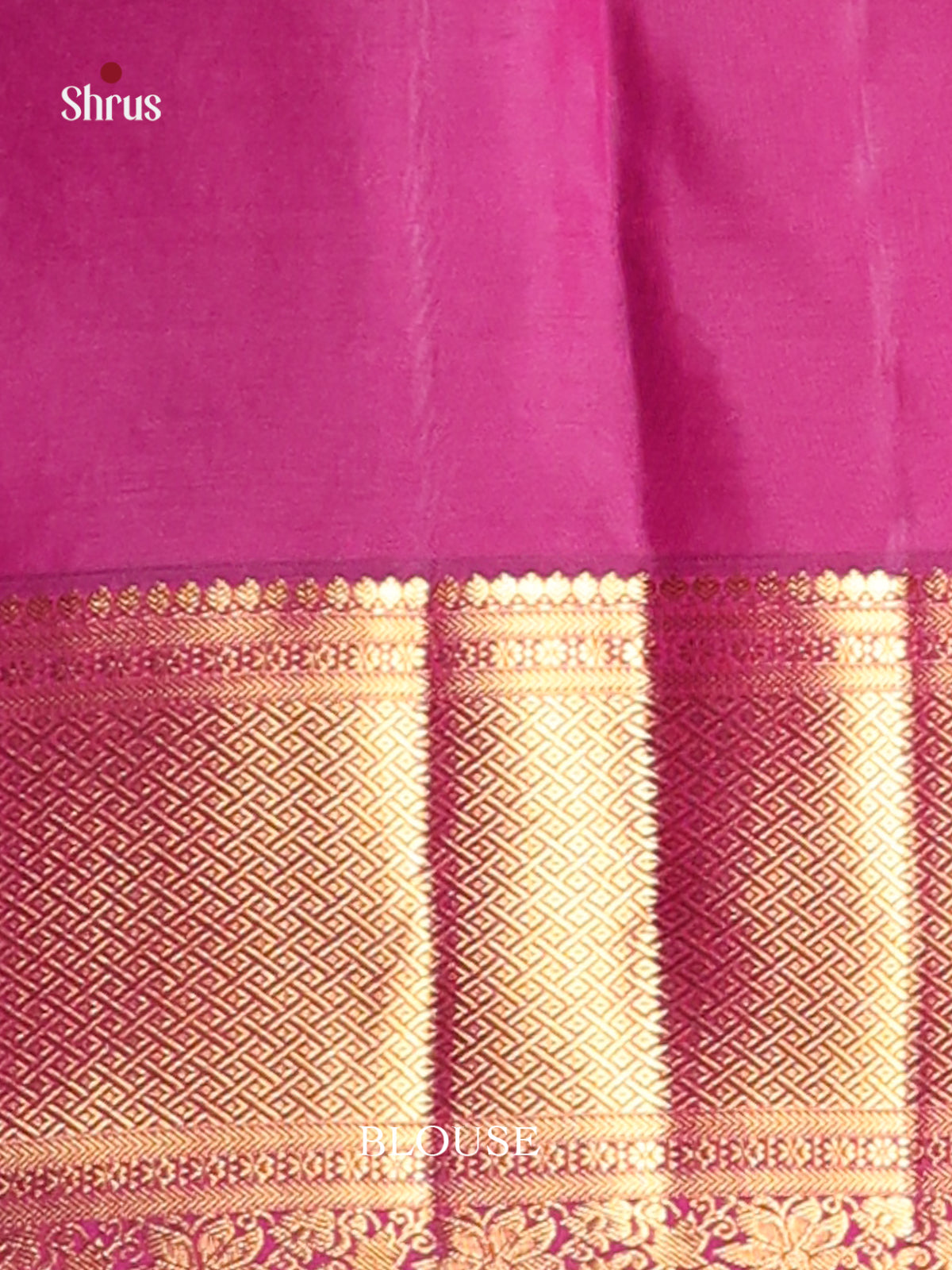 Classic Purple Kanchipuram Saree with intricately woven golden zari brocade - Shop on Shrus.com