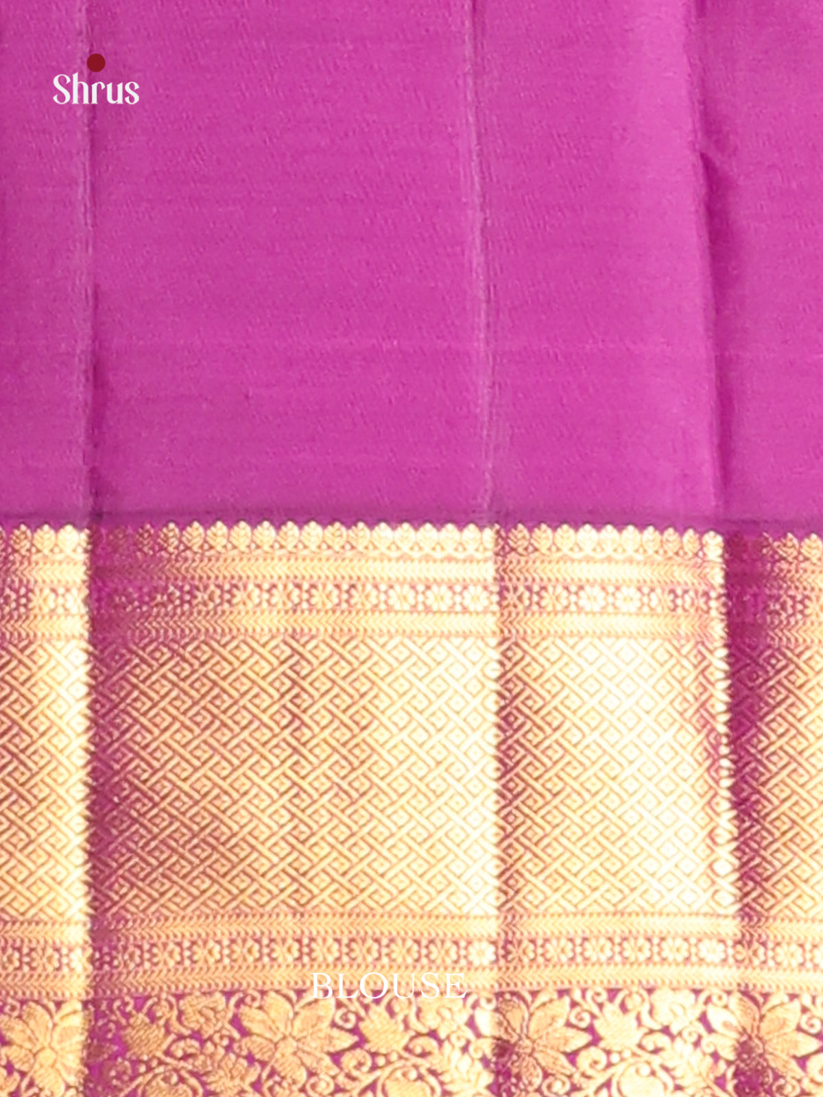 Stunning Purple Kanjivaram silk Saree with floral nestling brocade & Self Zari Border -2