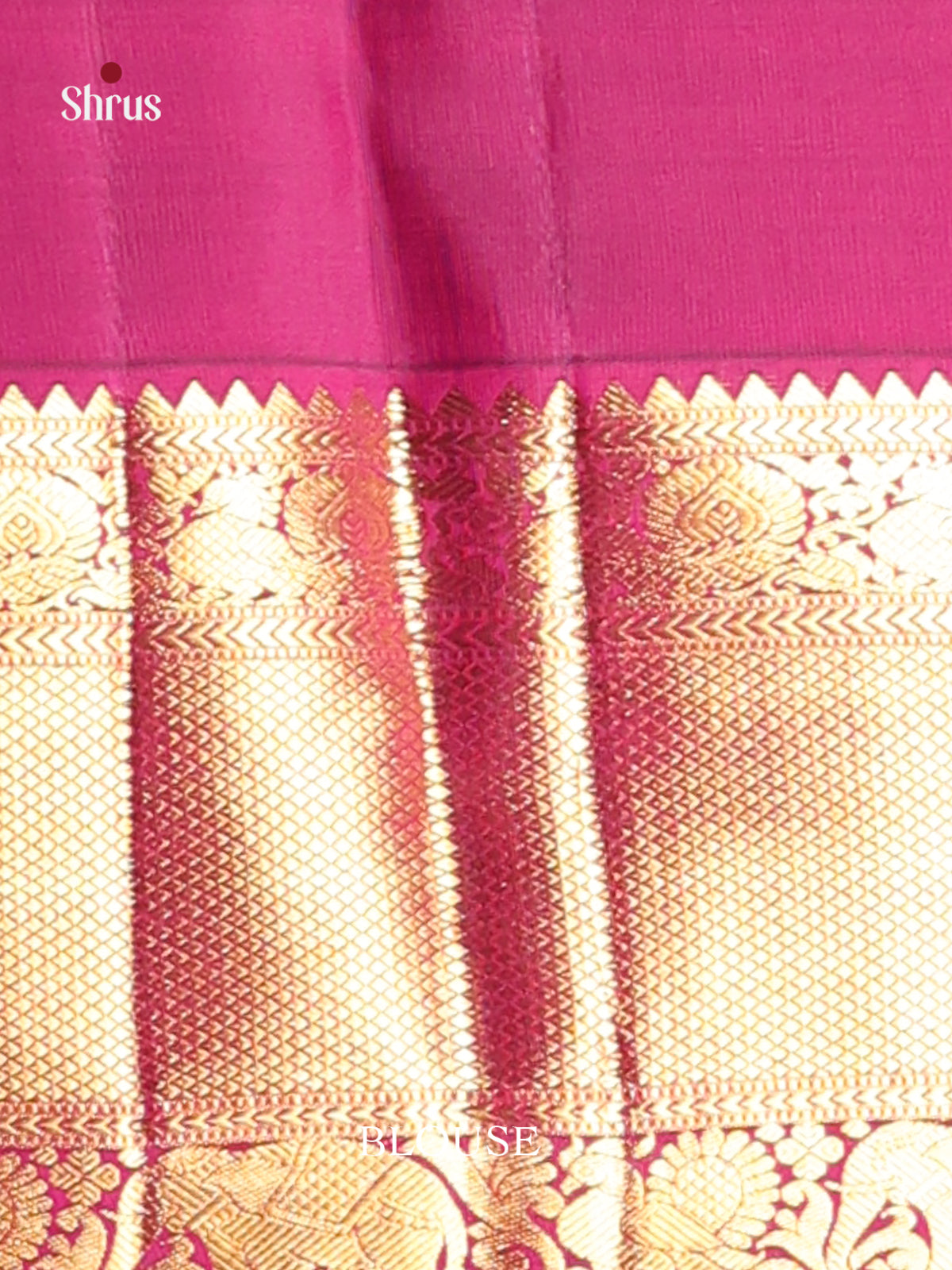 Charming Lilac Kanchipuram Saree with zari floral brocade & Traditional Maroon Border -2