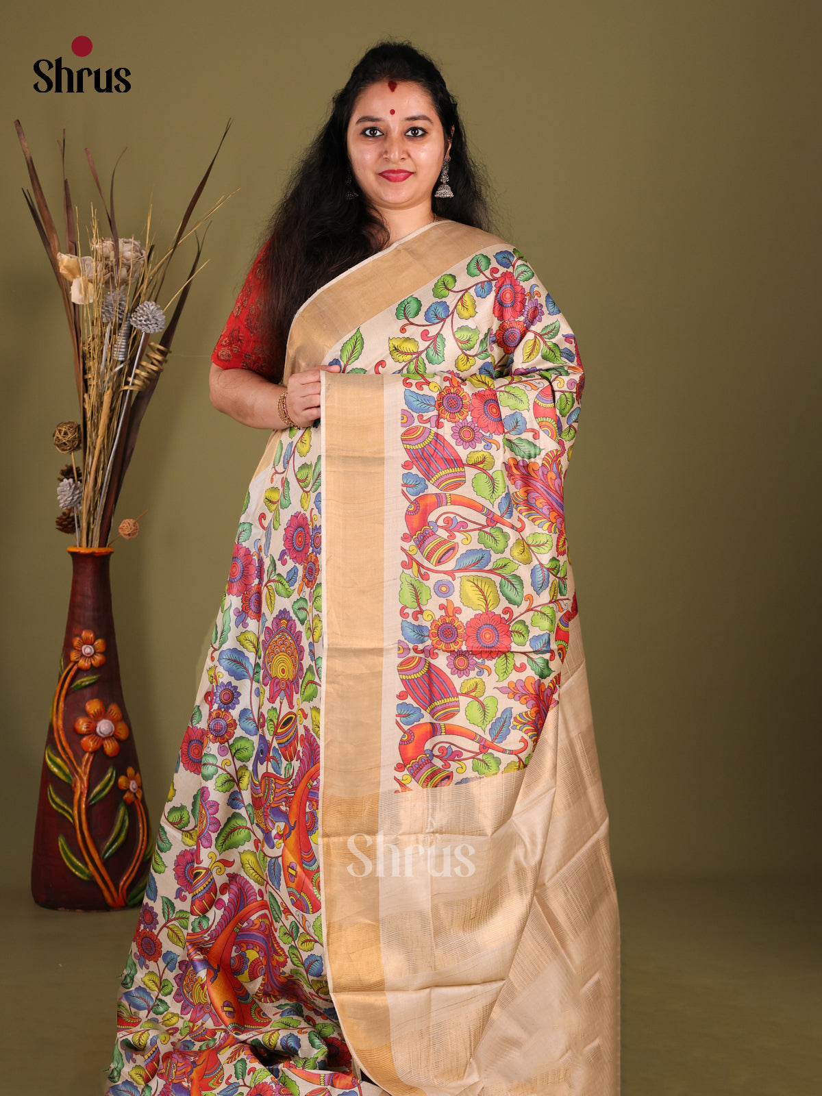 DHS23401 - Tussar Saree - Shop on Shrus.com