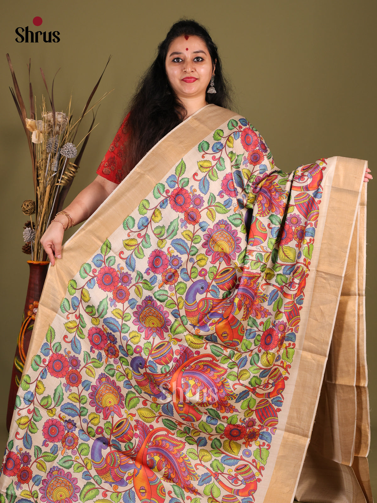 DHS23401 - Tussar Saree - Shop on Shrus.com