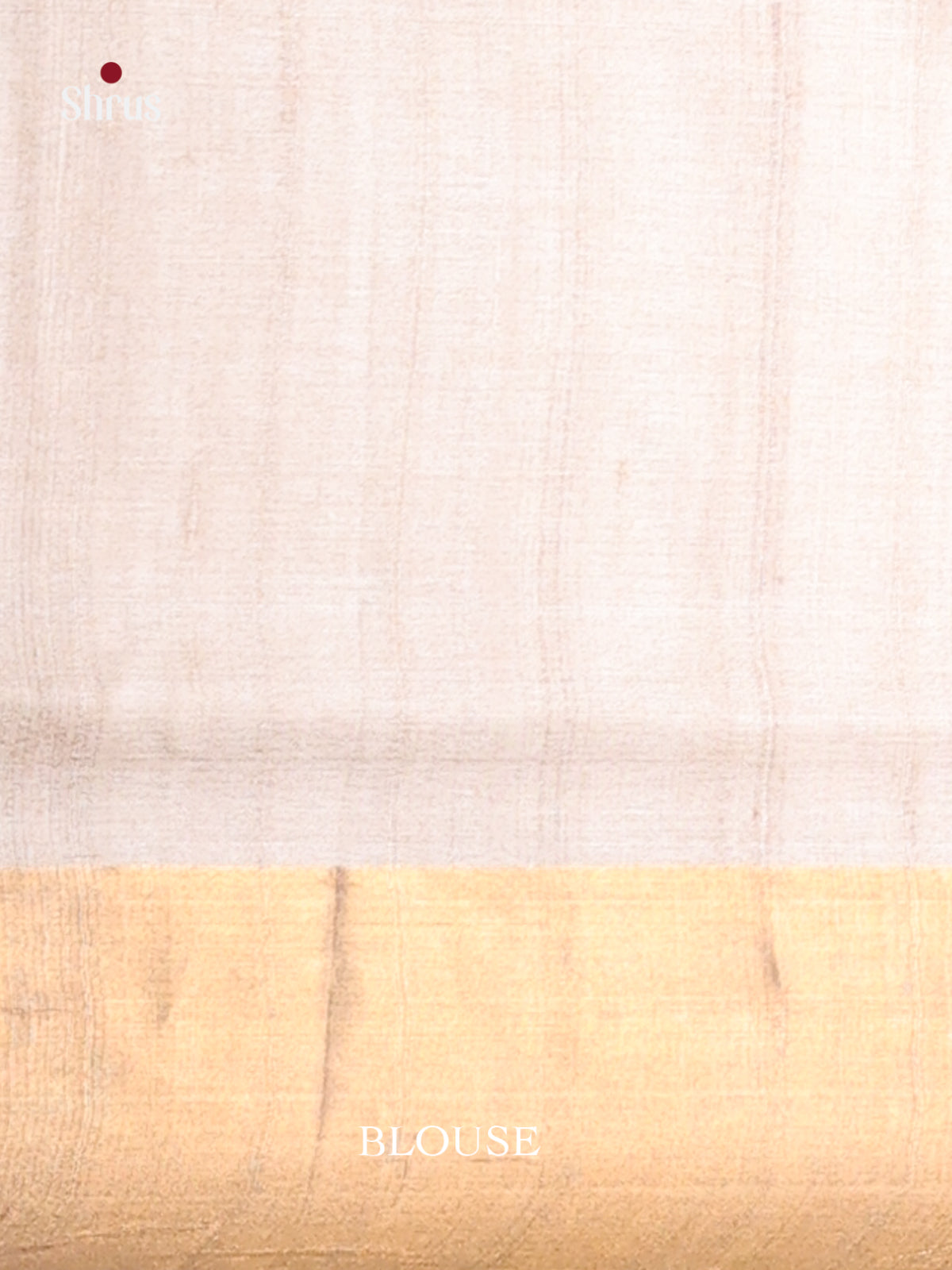 Cream(Single Tone)- Tussar Saree - Shop on Shrus.com