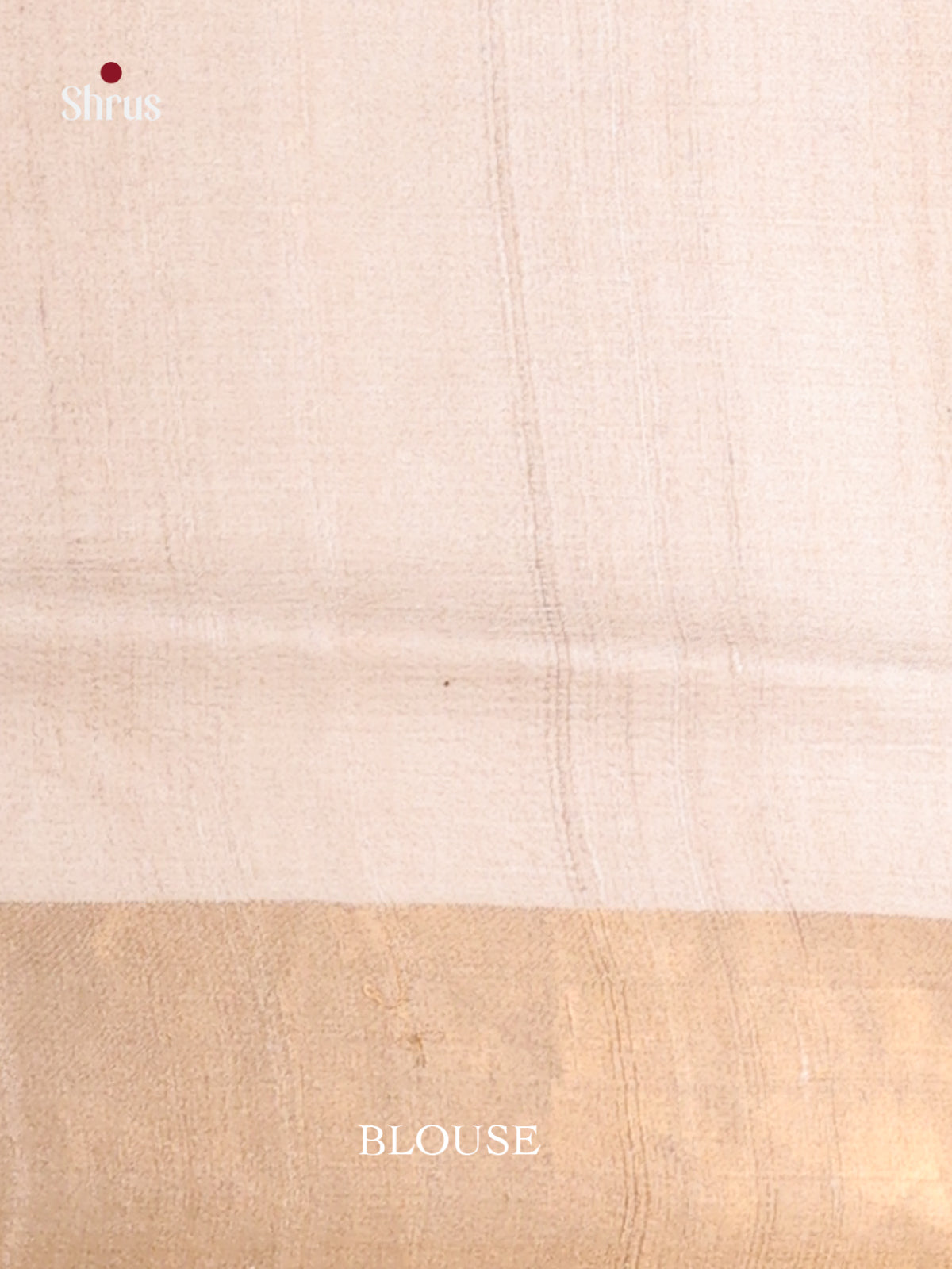 Cream(Single Tone) - Tussar Saree