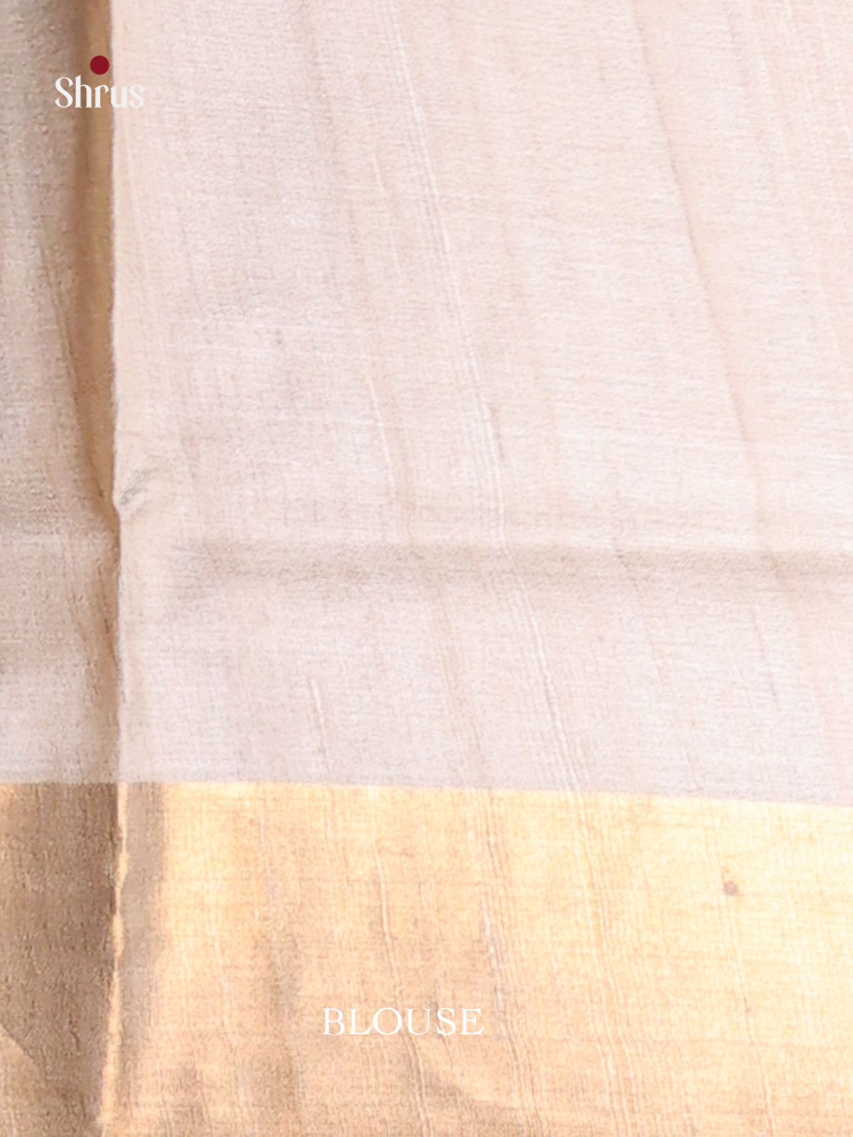 Cream(Single Tone) - Tussar Saree