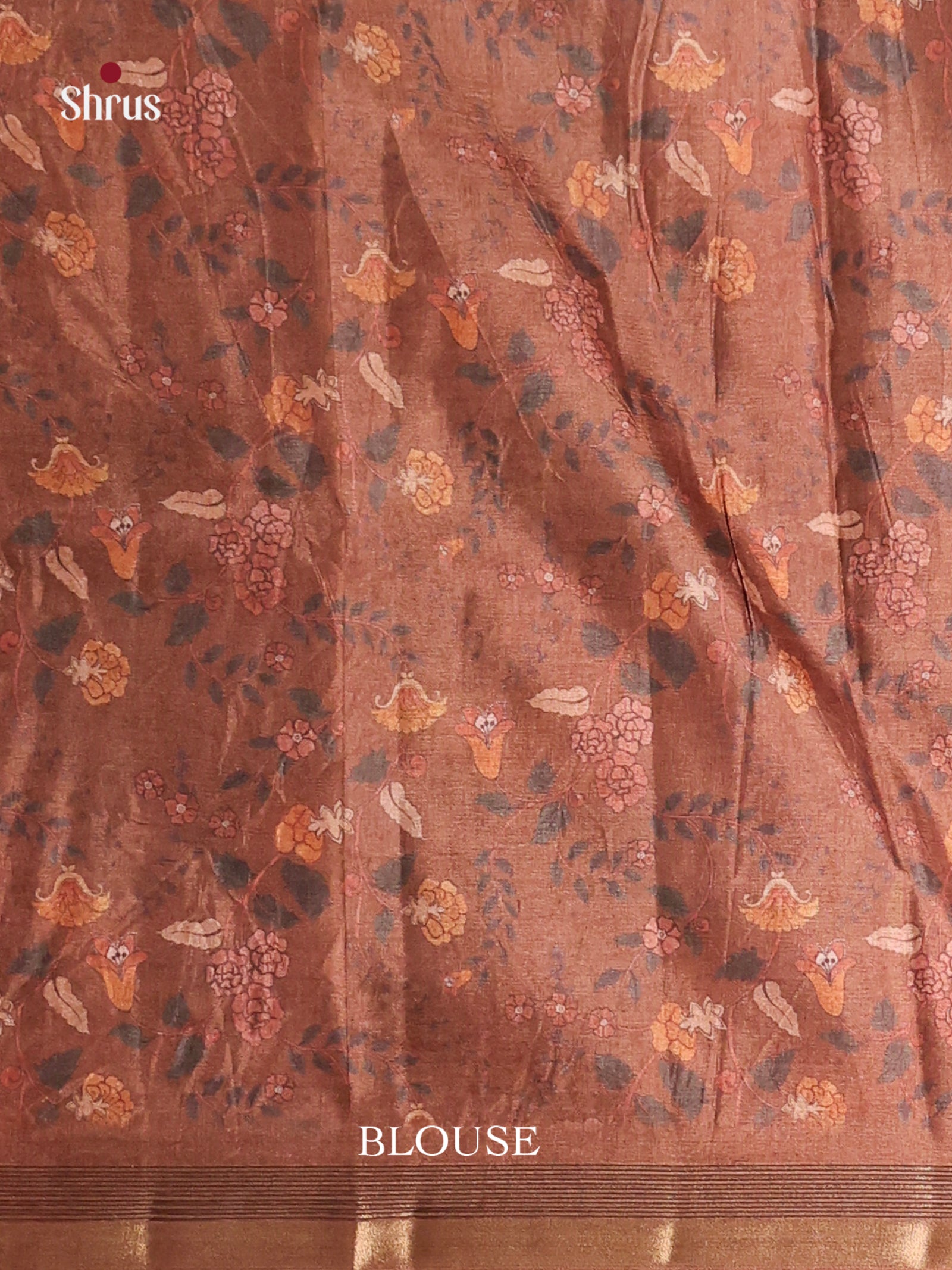 Dusty Brown & Brown - Moonga Silk Saree