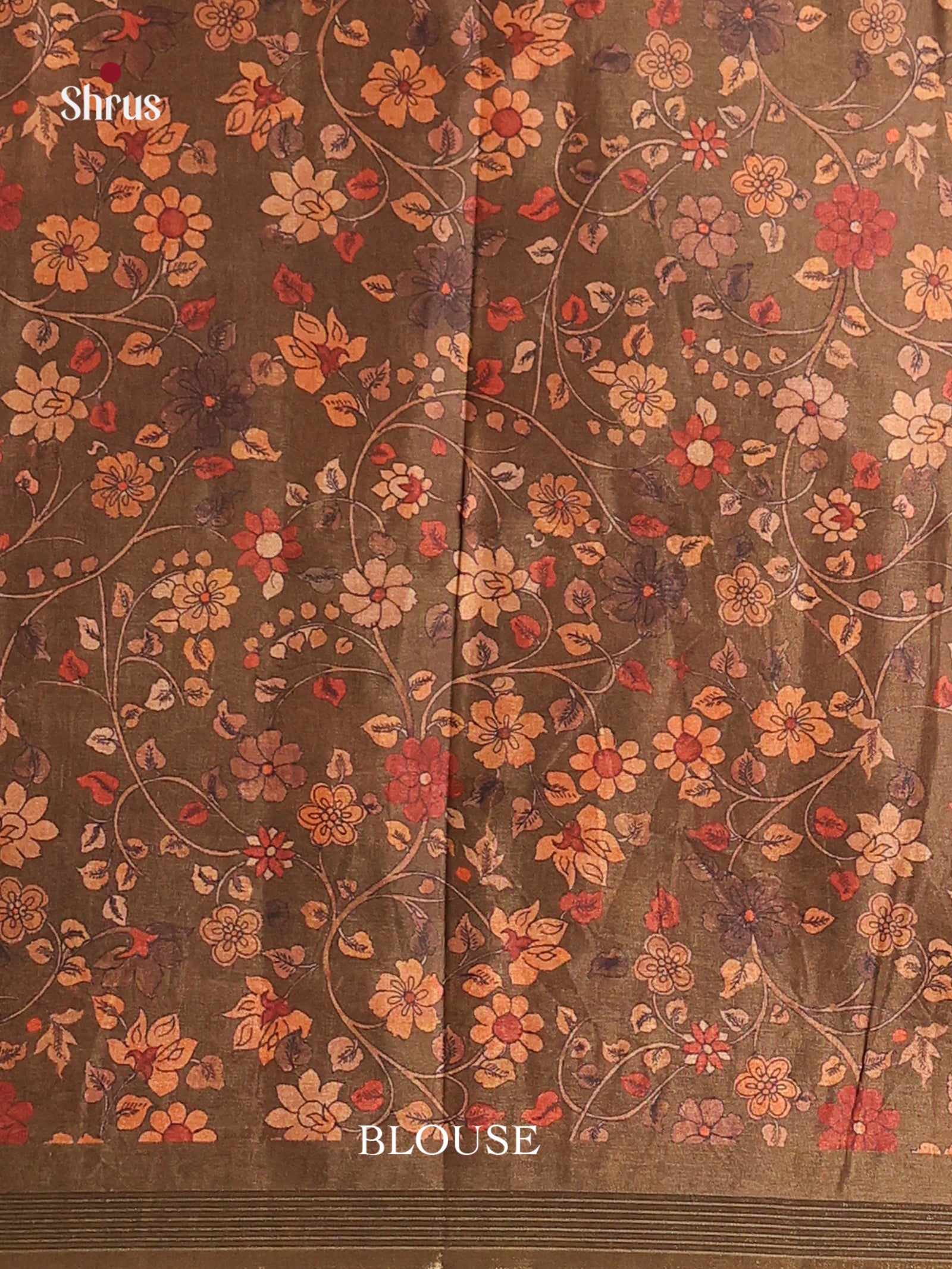 Light Brown & Brown - Moonga Silk Saree