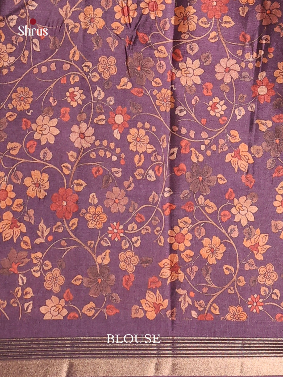 Purple - Moonga Silk Saree