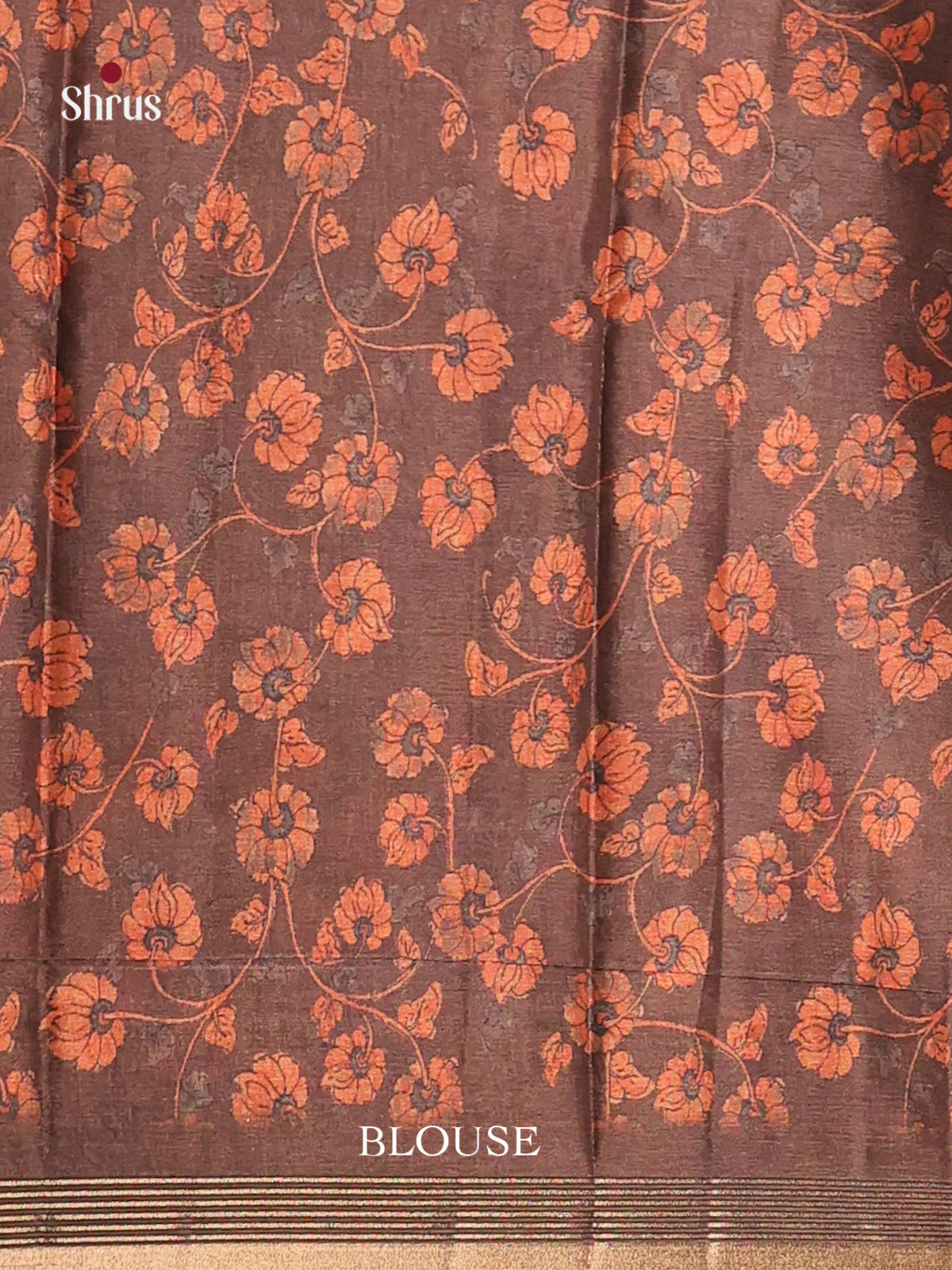 Light & Dark brown - Moonga Silk Saree - Shop on Shrus.com