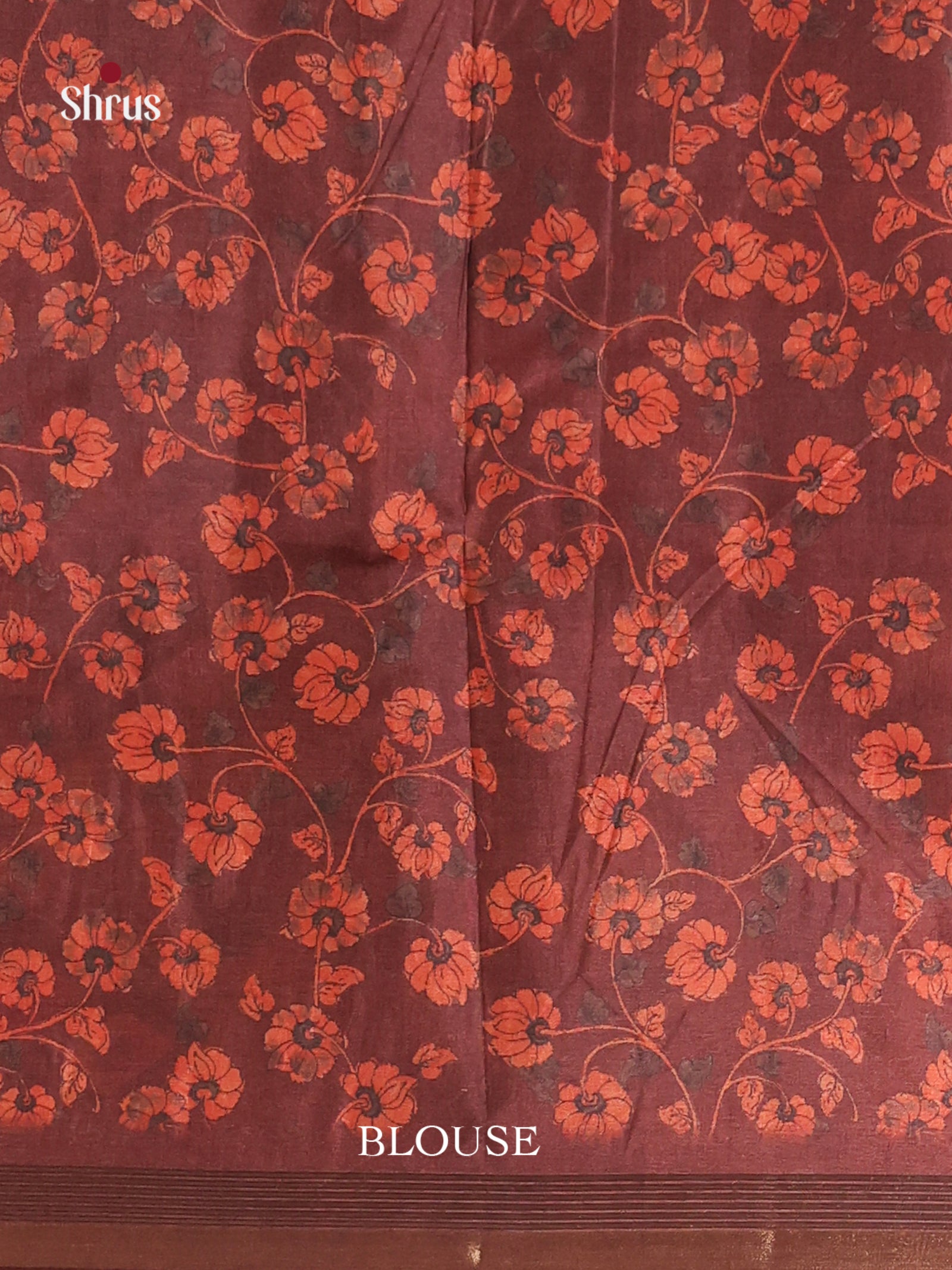 Rust & Brown- Moonga Silk Saree