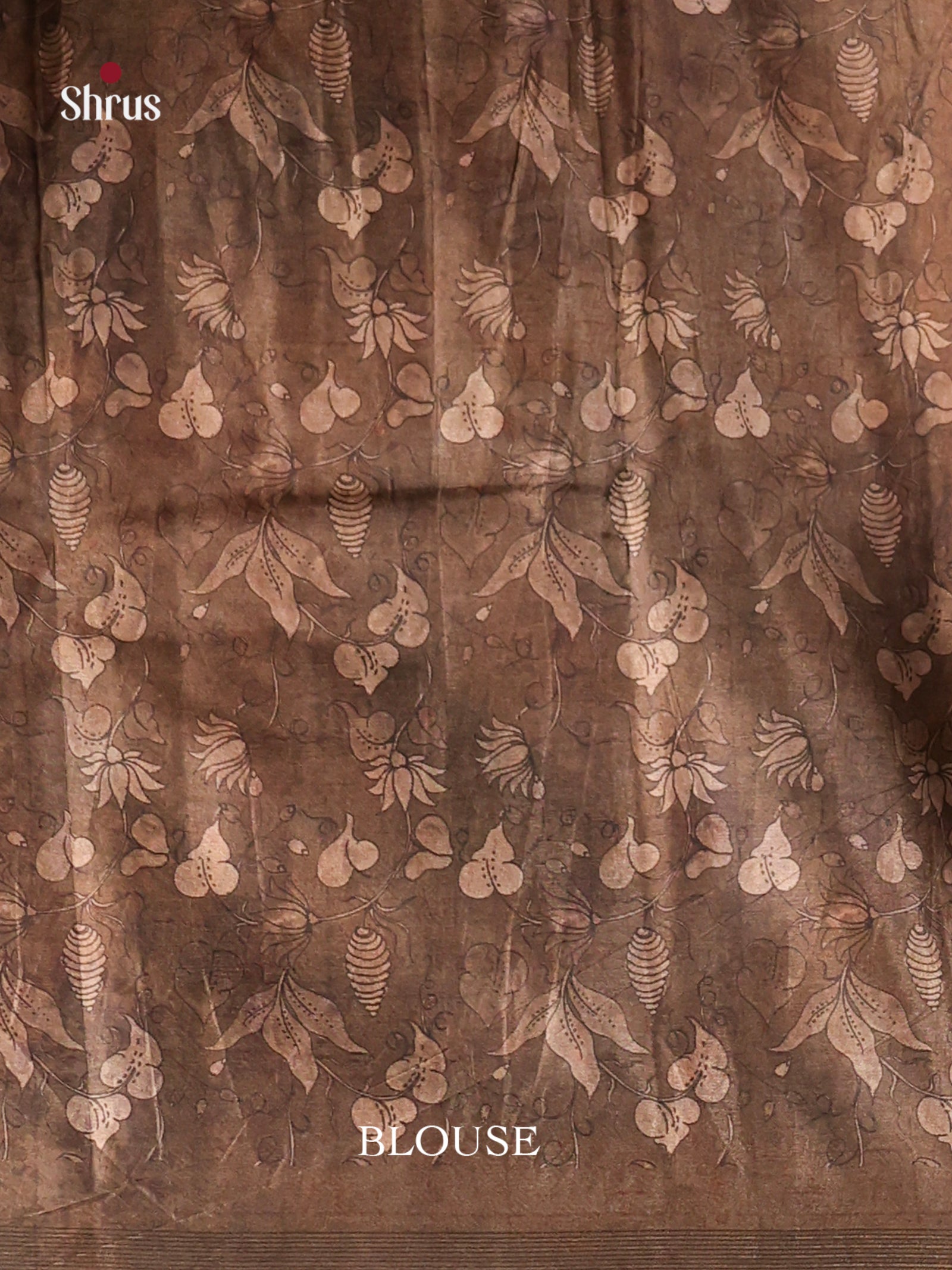 Light Brown & Brown - Moonga Silk Saree