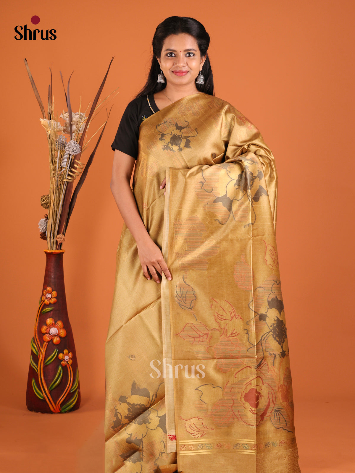 Gold - Semi Tussar Saree