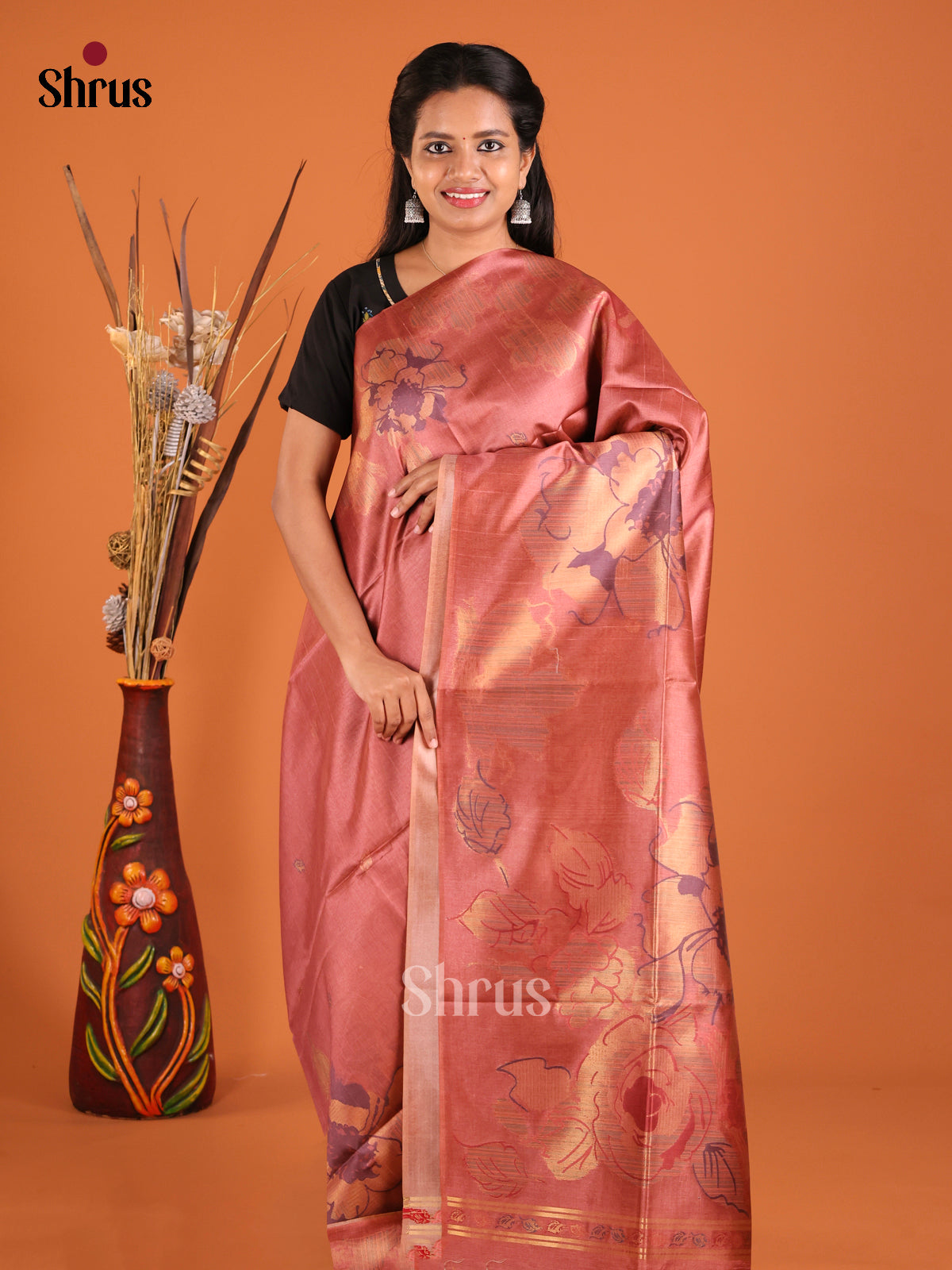 Onion Peel - Semi Tussar Saree
