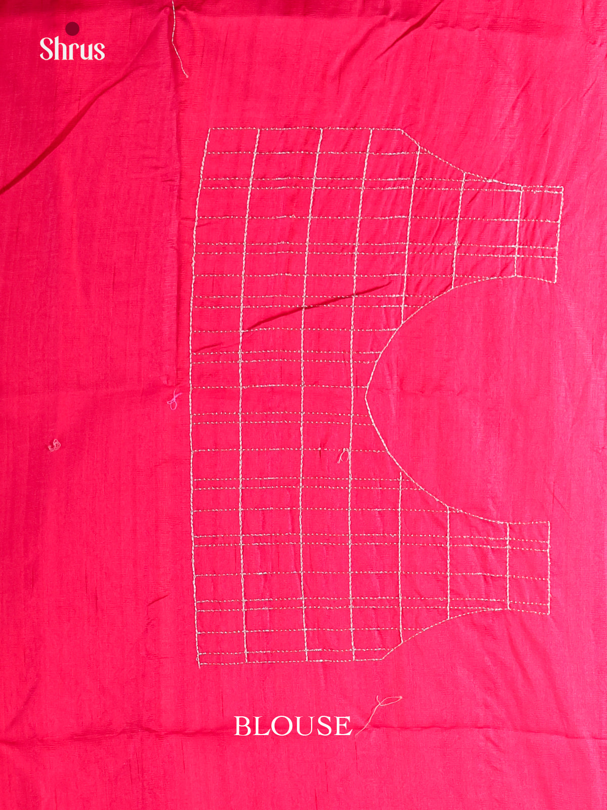 Red - Semi Rawsilk Saree - Shop on Shrus.com