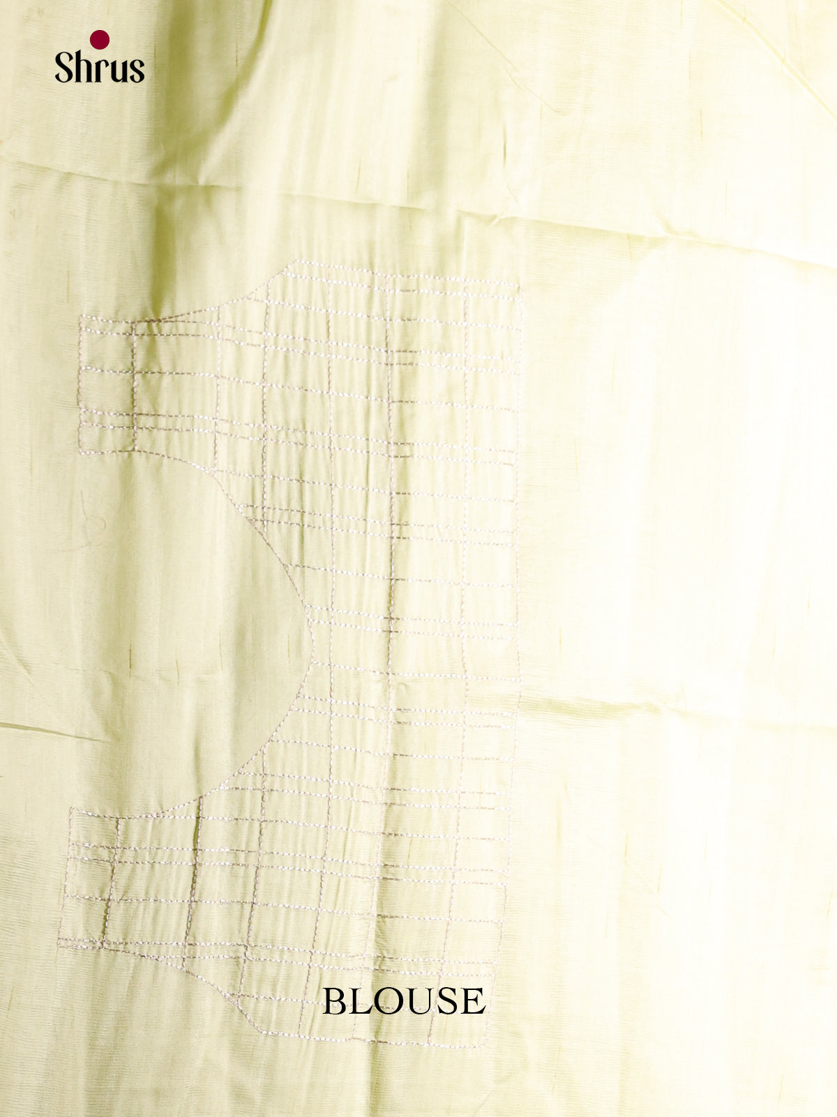 Pista Green  - Semi Rawsilk Saree - Shop on Shrus.com