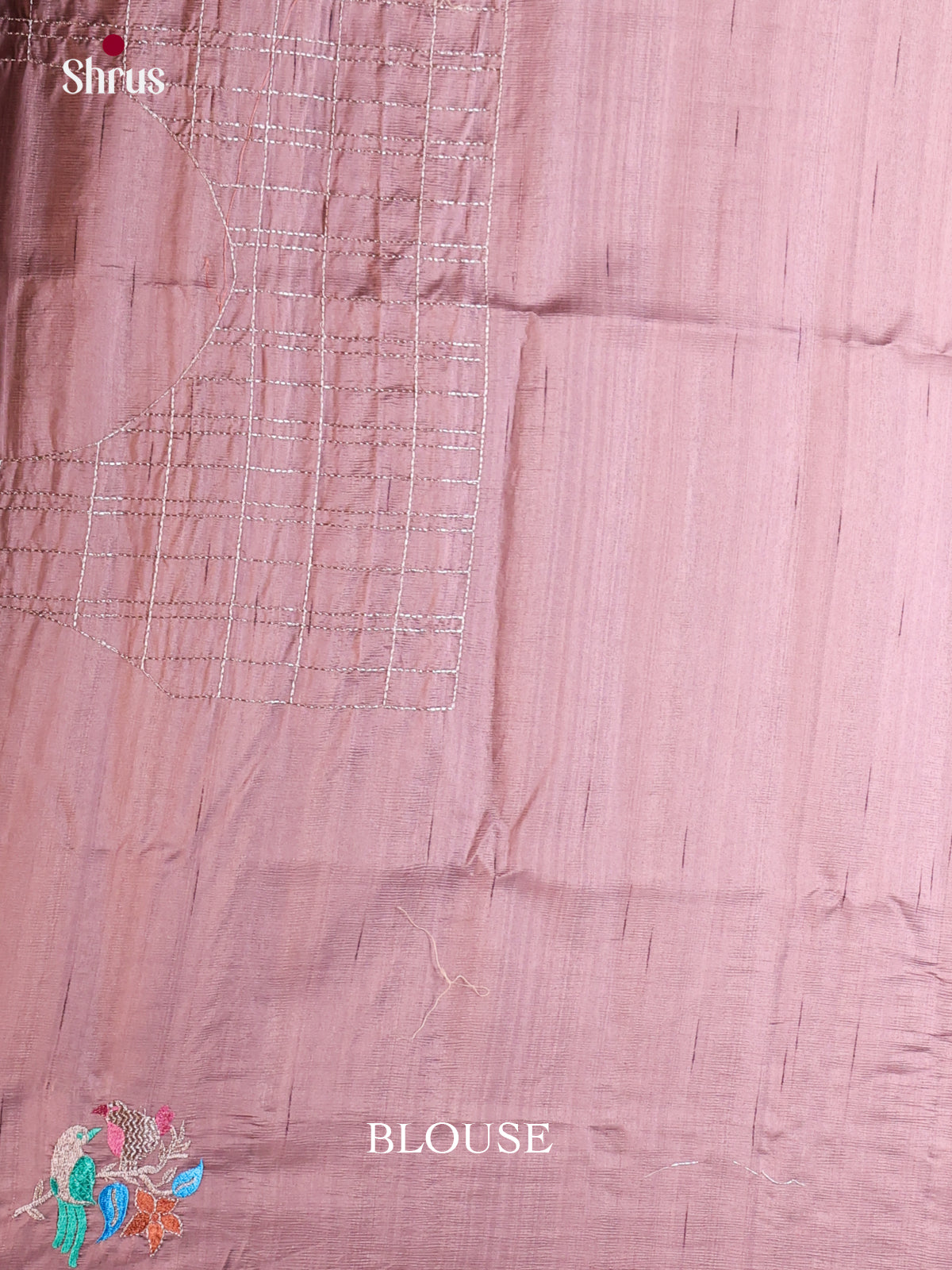 Dark Lavender- Semi Rawsilk Saree - Shop on Shrus.com