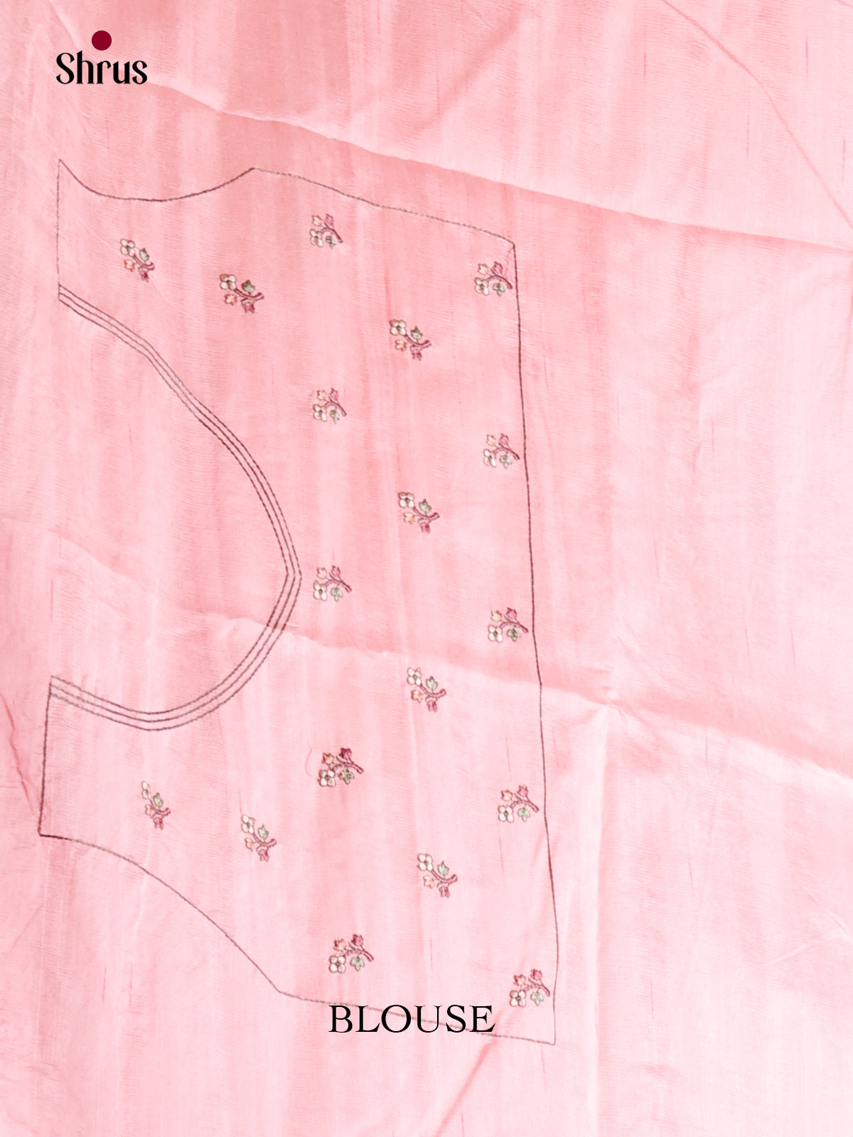 Pink - Semi Rawsilk Saree - Shop on Shrus.com