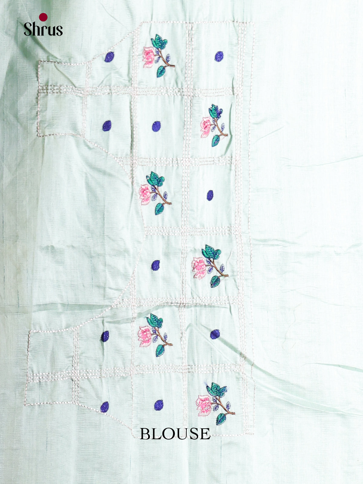 Ice Green - Semi Rawsilk Saree