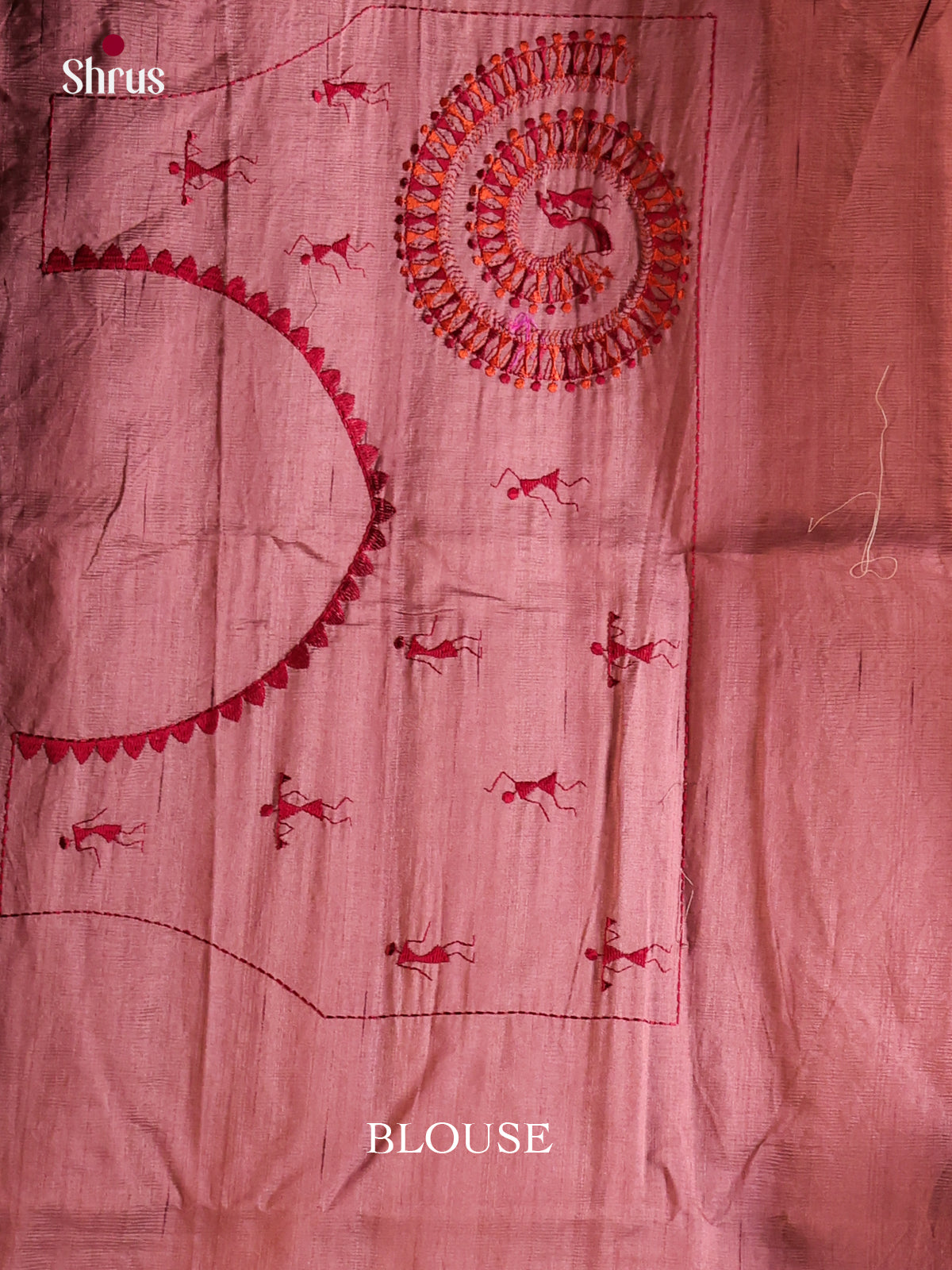 Dusty Brown- Semi Rawsilk Saree - Shop on Shrus.com