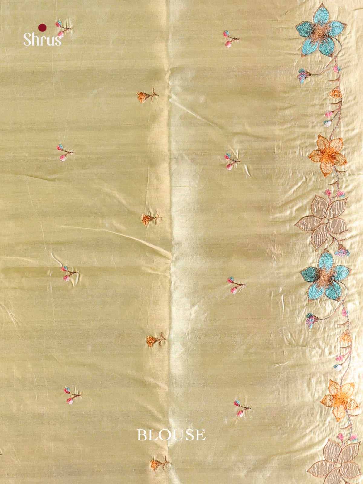 Pastel Green - Semi Rawsilk Saree - Shop on Shrus.com