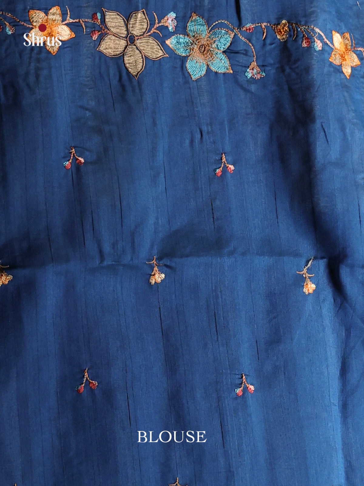 Blue - Semi Rawsilk Saree