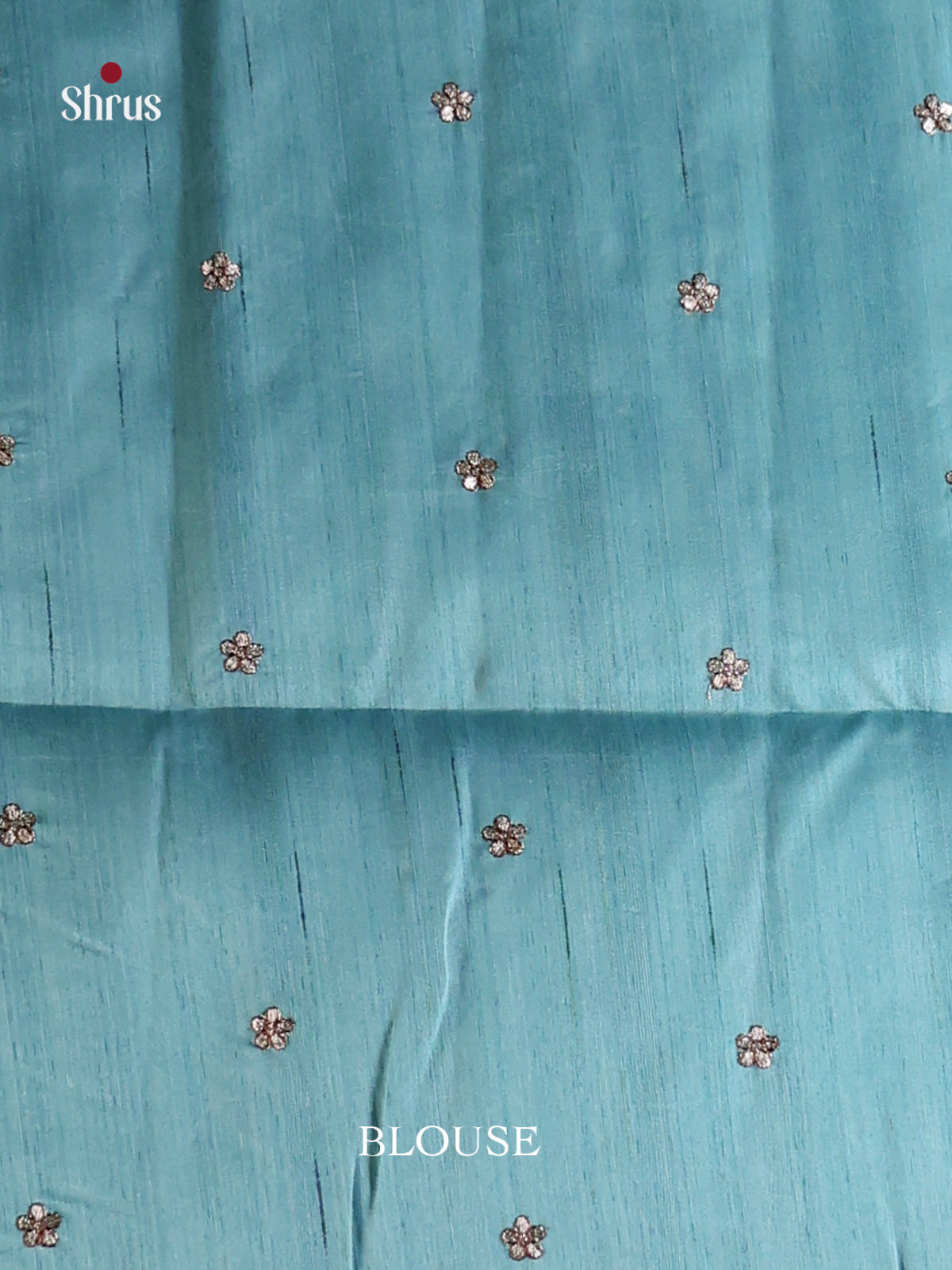 Blue - Semi Rawsilk Saree