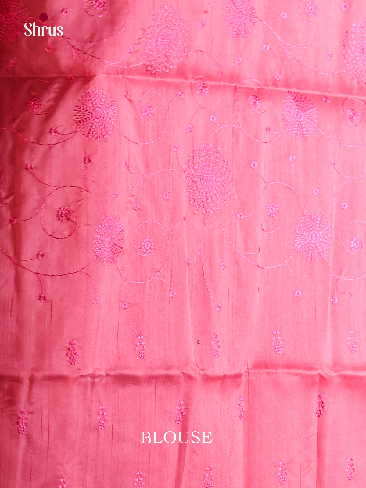 Pink - Semi Rawsilk Saree - Shop on Shrus.com
