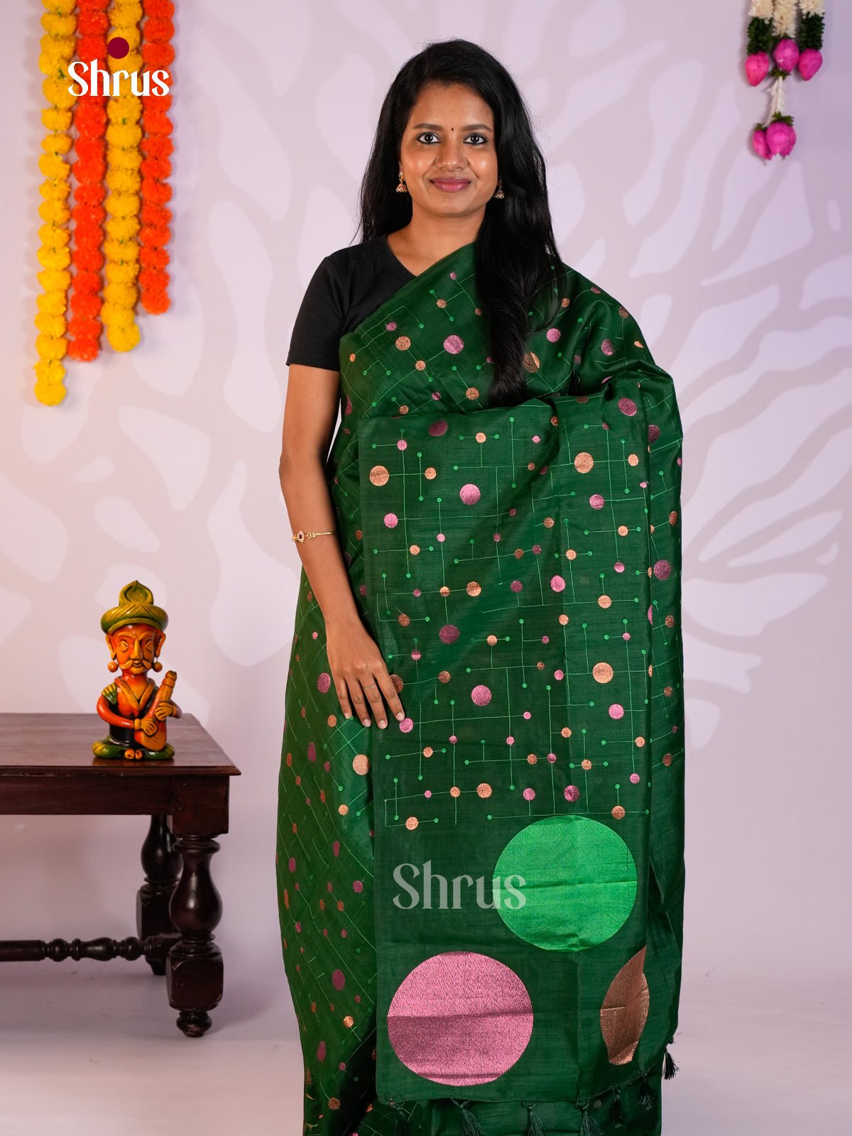 DHS23682 - Semi Rawsilk Saree